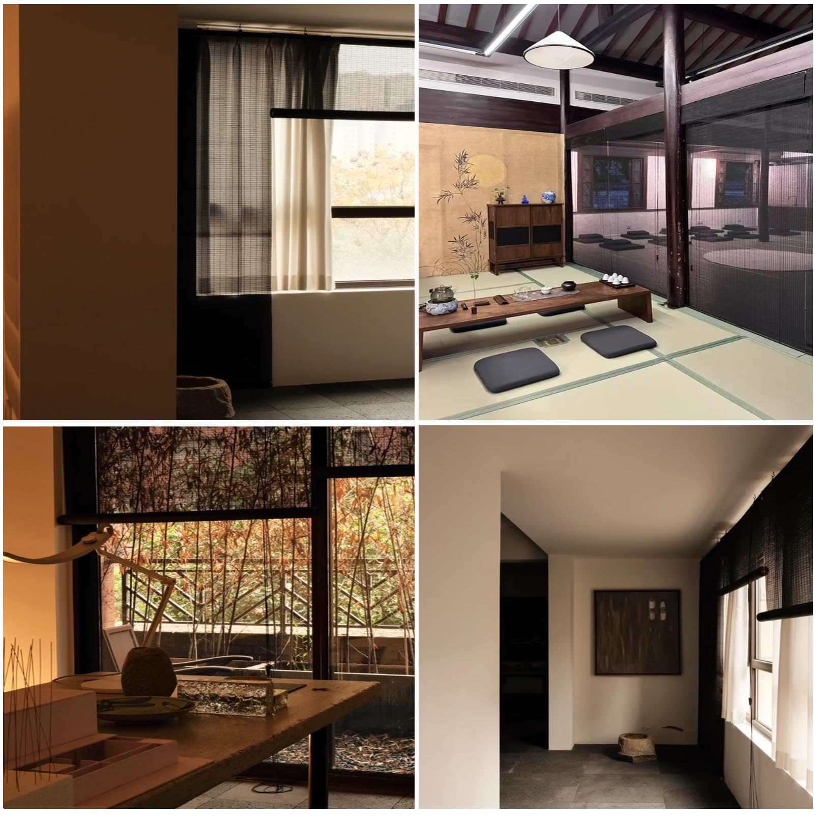 Rideau en Bambou Rouleau Noir Rétro Store Enrouleur en Romains Rideaux Occultants Respirant Lamelle de Naturel pour Cuisine Bureau Chambre,Fenêtres/Portes/Balcons