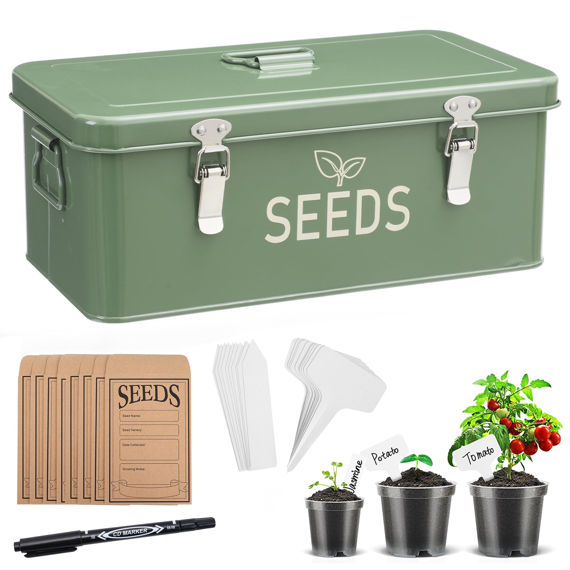 小物 SEED Amazon.com : Candco Metal Seed Storage Organizer, Seed Storage Box