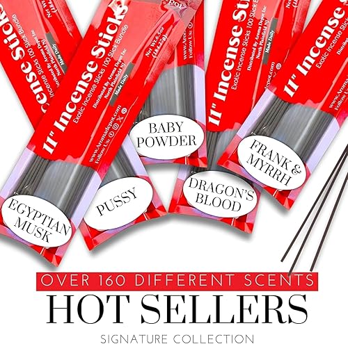 Miniatura 6 de Aroma Depot Jean P.G - Varillas de incienso más exóticas. Aproximadamente 85 a 100 varillas por paquete, longitud de 10.5 pulgadas, cada barra