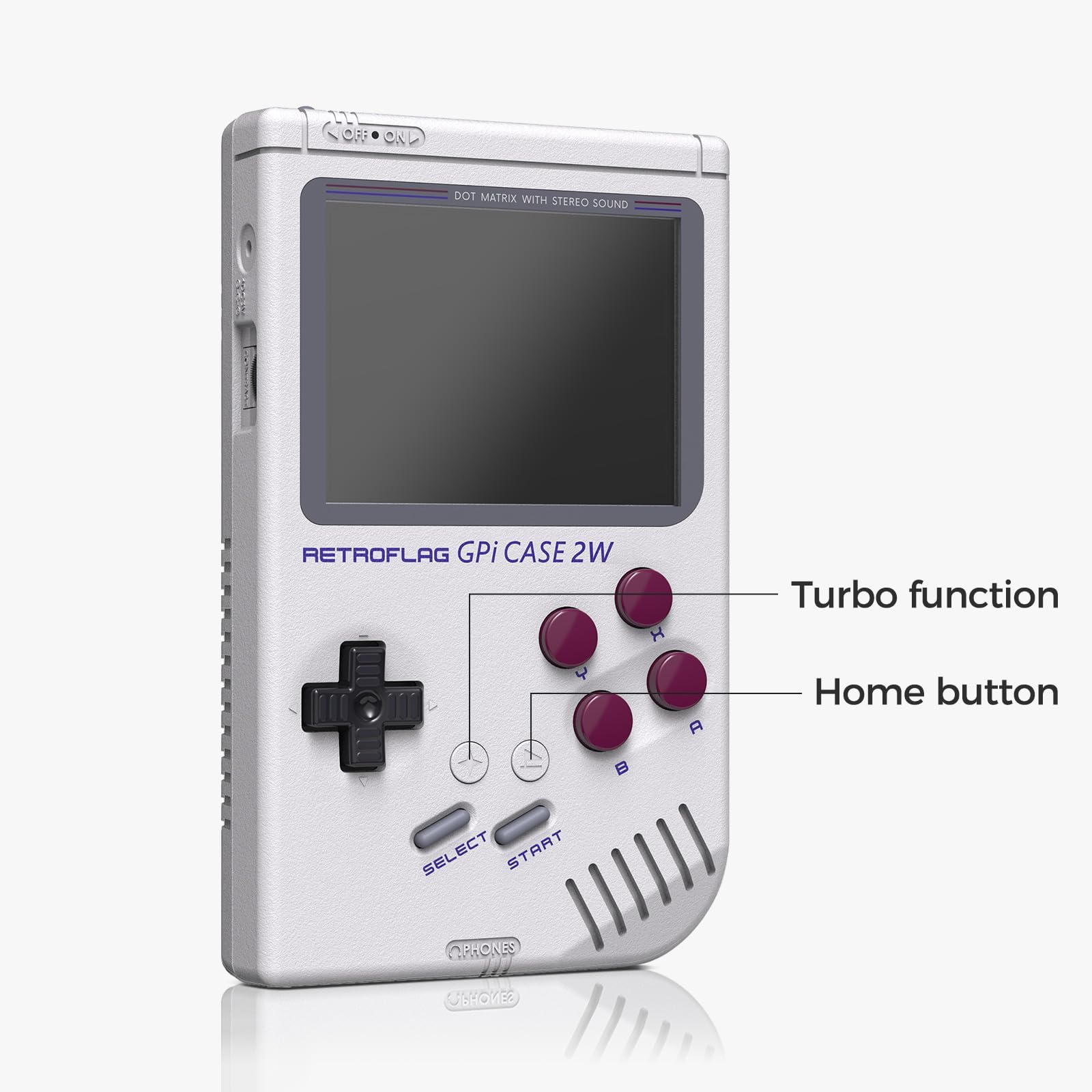 AKNES Retroflag GPi Case 2W per Raspberry Pi Zero/Zero W/2W | Schermo LCD IPS 3", Console di Gioco Retrò Portatile Batteria Ricaricabile per Sessioni Lunghe, Tasti Turbo & Scorciatoia