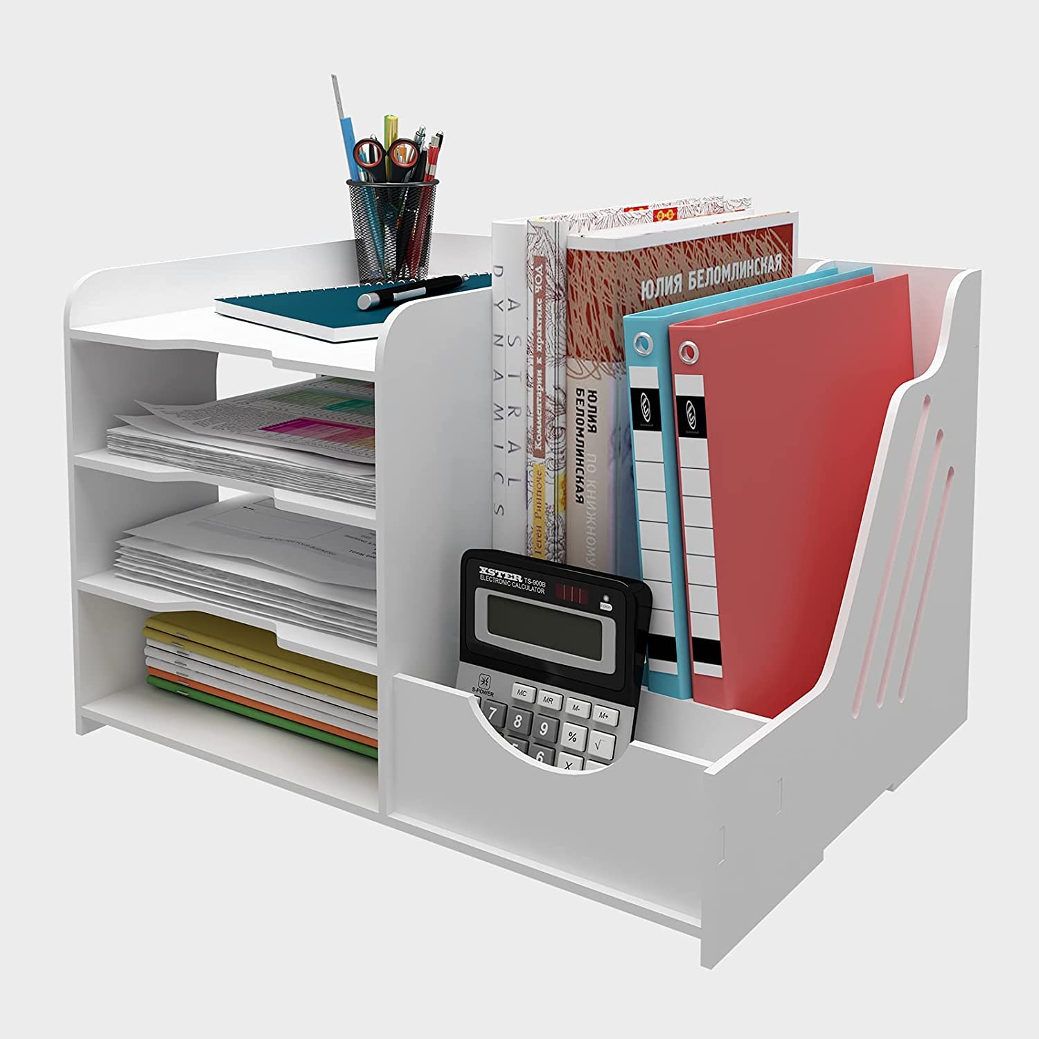 PUNCIA Archivador de Documentos A4 PVC Bandeja de Papel Escritorio Organizador de Archivos Almacenamiento Oficina