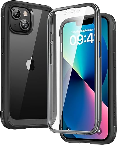 Diaclara - Funda diseñada para iPhone 13, carcasa resistente de cuerpo completo con protector de pantalla integrado sensible al tacto, antiarañazos,