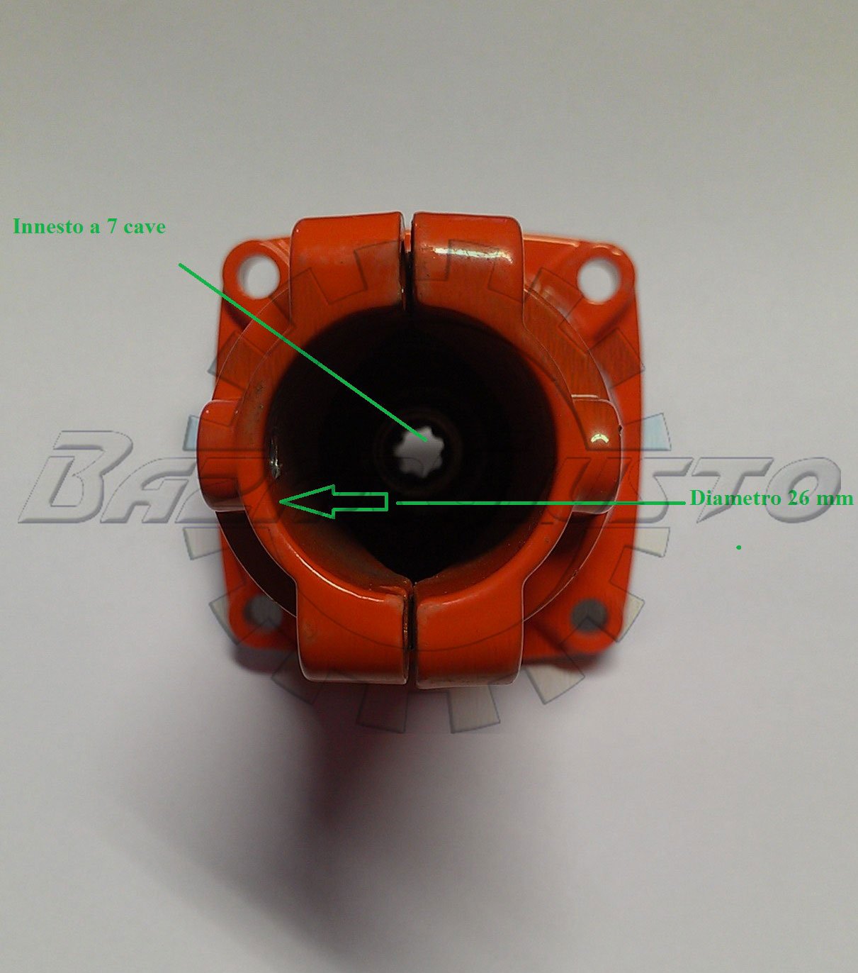 Kit Campana Universale Per Decespugliatore, Diametro Interno 54 Mm, Attacco 26 Mm, 9 Denti