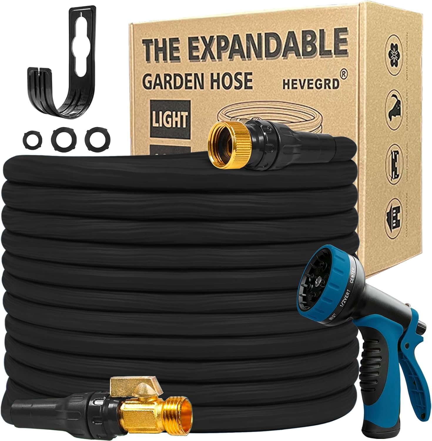 Expandable Garden Hose 100 ft with 10 Function Nozzles
