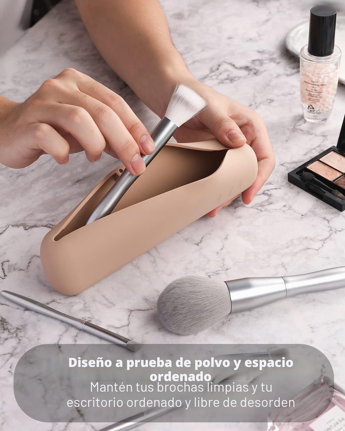FERYES Soporte para brochas de Maquillaje de Viaje