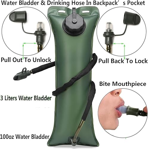 Miniatura 2 de ATBP - Mochila táctica de hidratación de agua militar de 3 litros, a prueba de fugas, para correr, trotar, ciclismo, senderismo