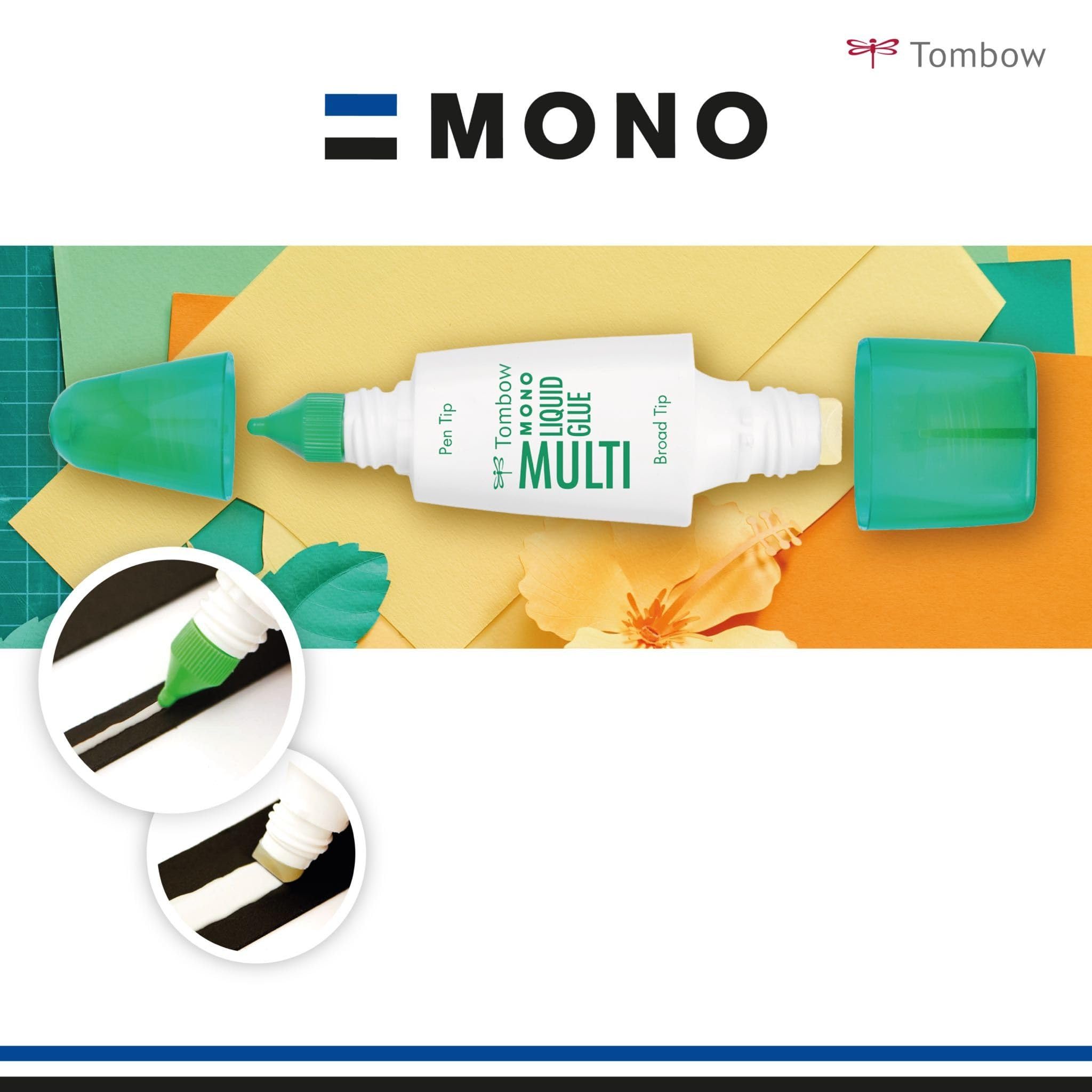 Tombow PT-MTC-10P Colle blanche liquide à deux extrémités