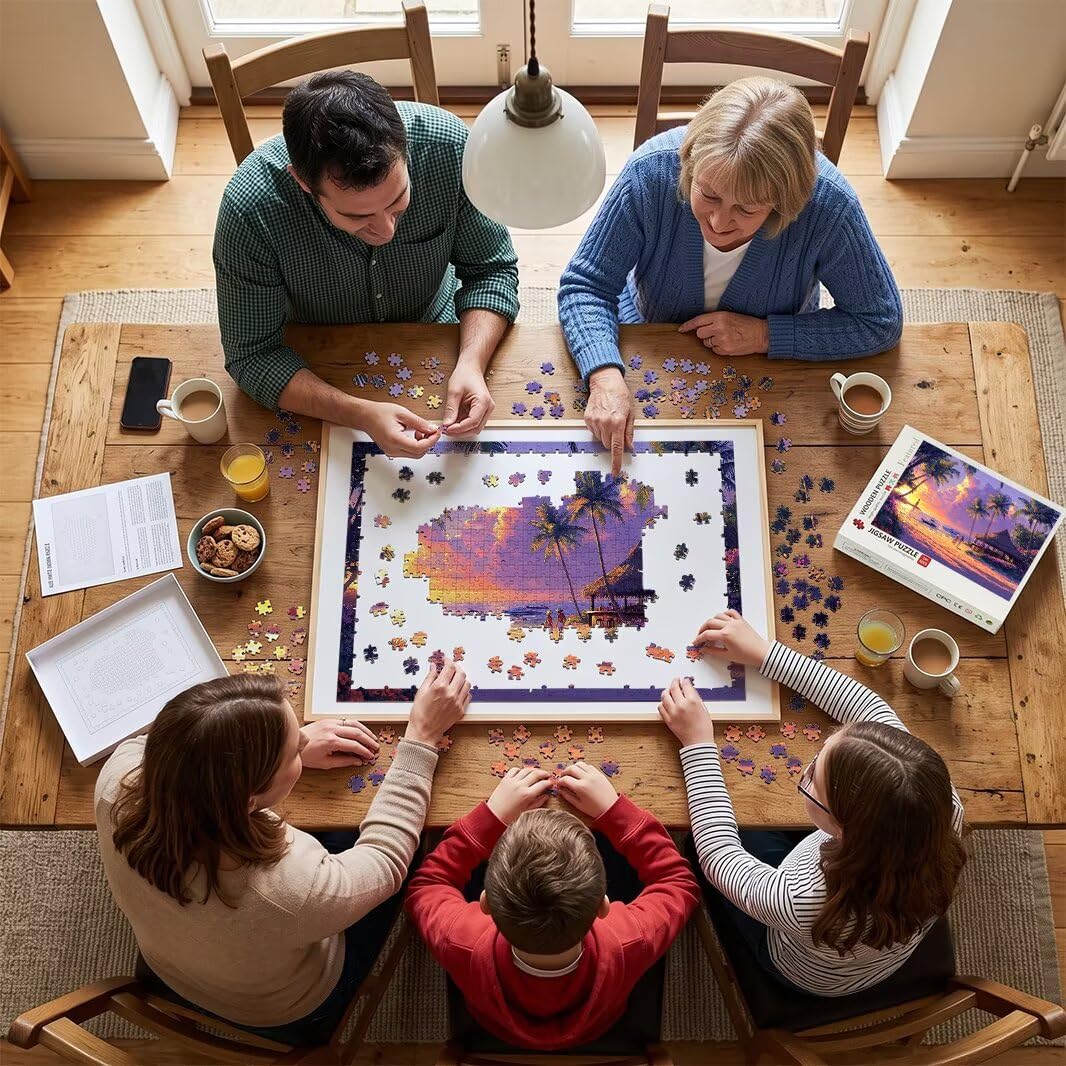 Puzzle 1000 elementów plażowych, klasyczne puzzle, 70 x 50 cm, dekoracja