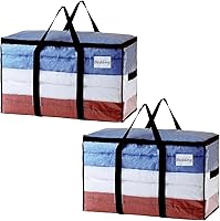 Vista 10 de TAILI - Bolsas de mudanza extra grandes, paquete de 4 bolsas negras resistentes para almacenamiento con ventana visible, asas envolventes