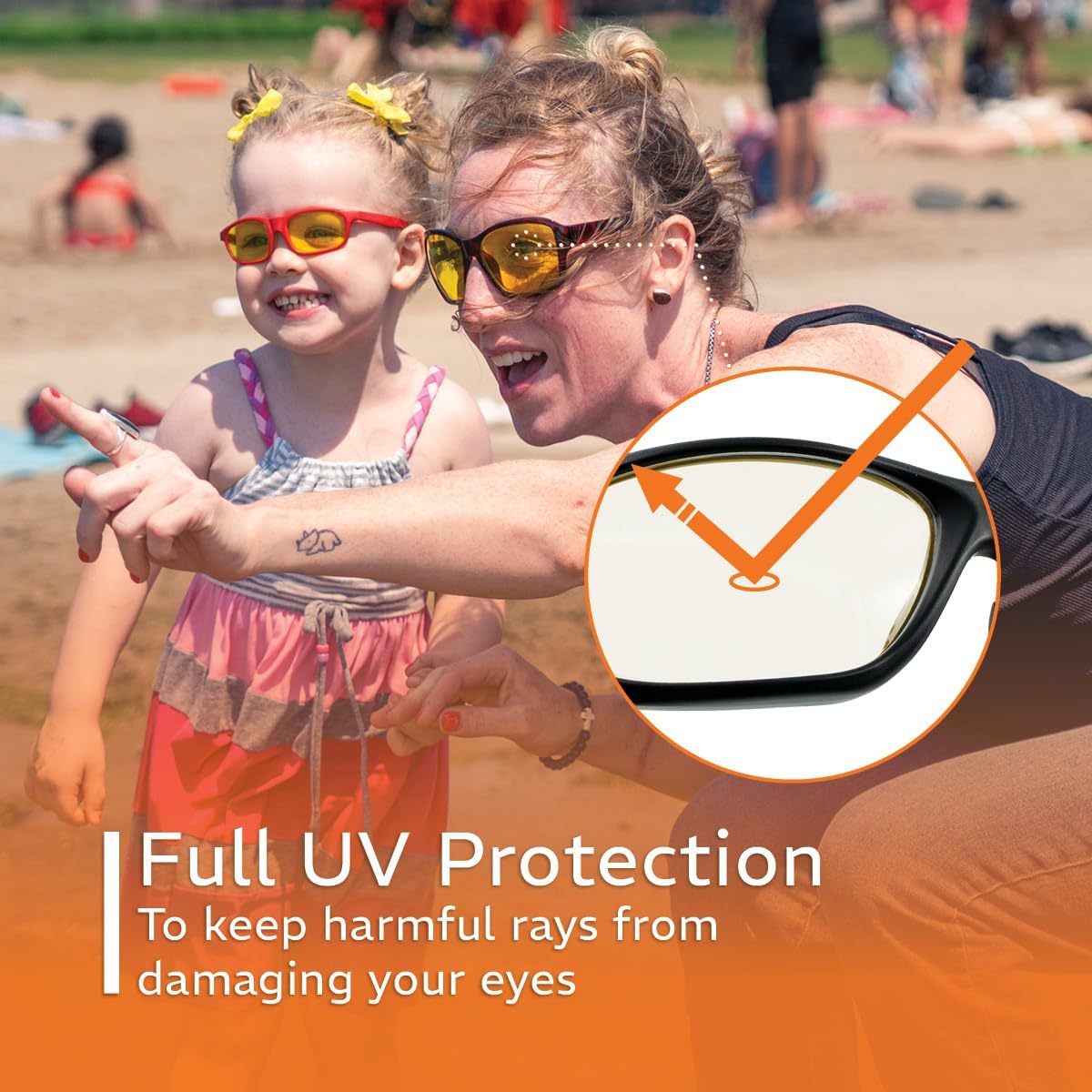 NoIR Blue Blocker Sunglasses for Macular Degeneration, Corneal Pathology, & Retinitis Pigmentosa, Full UV Protection, Wrap-Around Style