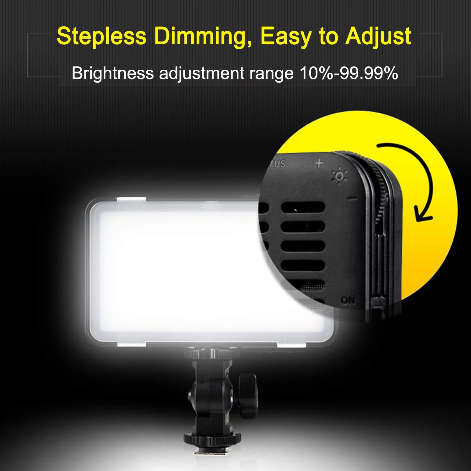Godox LEDM150 - Lampada LED video Light 5600 K, dimmerabile, TLCI 94+ e batteria al litio per smartphone e fotocamera DSLR