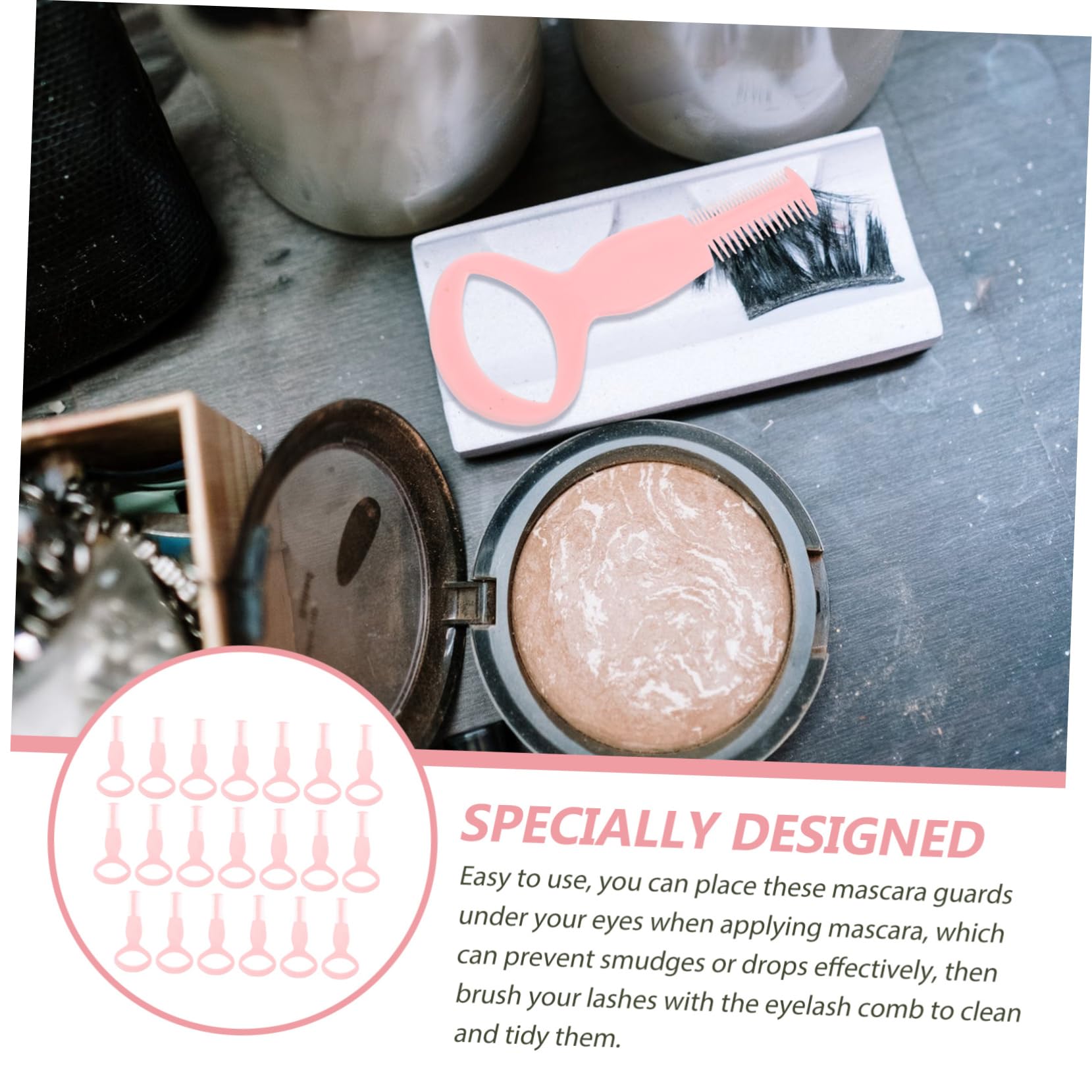 Gogogmee Eyelash Curler Shield Applicator Set for Natural Mascara Application Random Color