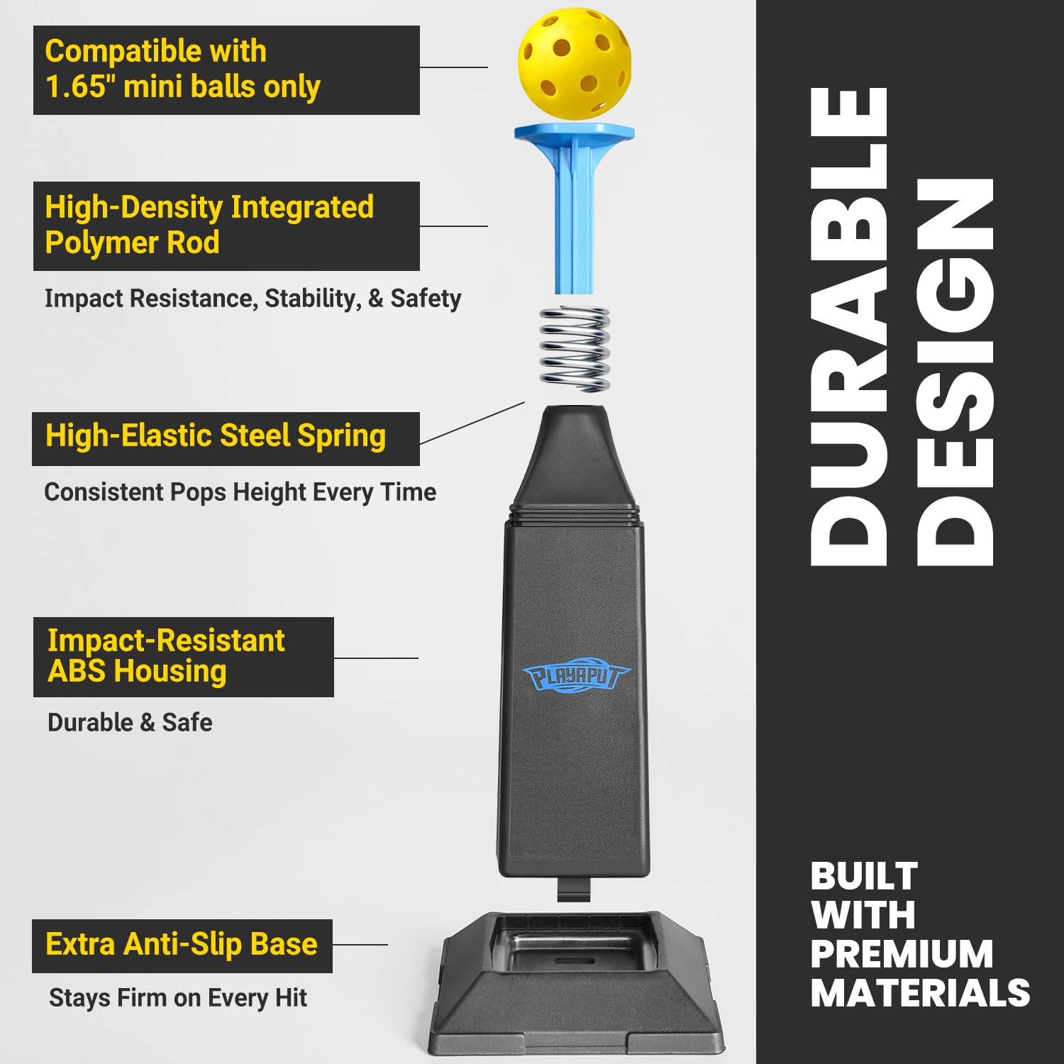 Machine à lancer portable pour baseball et softball, hauteur jusqu'à 101,6 cm avec 12 balles pour la pratique du swing sans lanceur, frappe, équipement d'entraînement de baseball