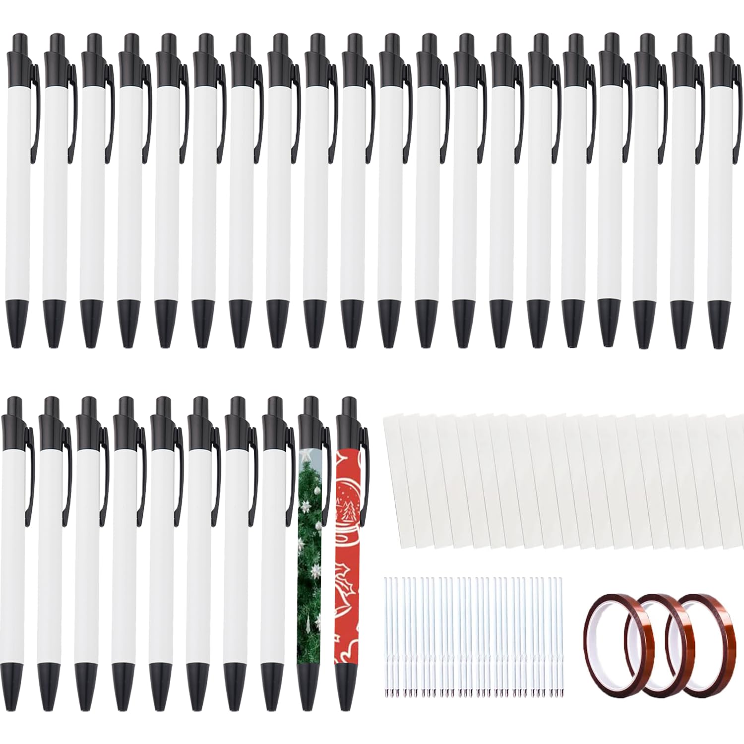 Sublimation Pens Blank, Heat Transfer Pen, Sublimation for Full Printing Ballpoint Pen Sublimation,DIY Office School Stationery Supplies for Easter Gift