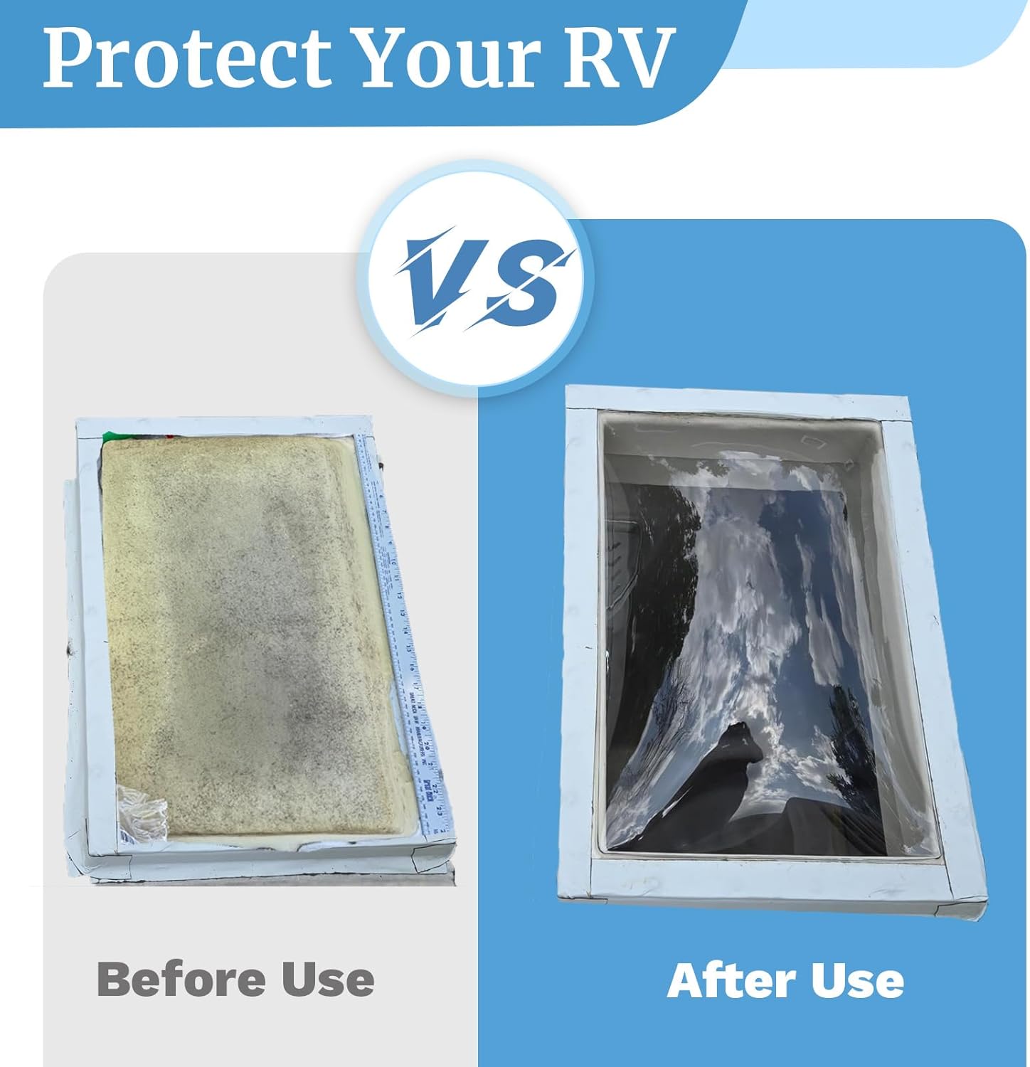 RV Skylight Thick RV Skylight Replacement Durable RV Skylight Cover 18”x26” Fitting 14" x 22" RV Skylight Dome Opening UV Resistant for Camper Trailer Skylight (Clear)