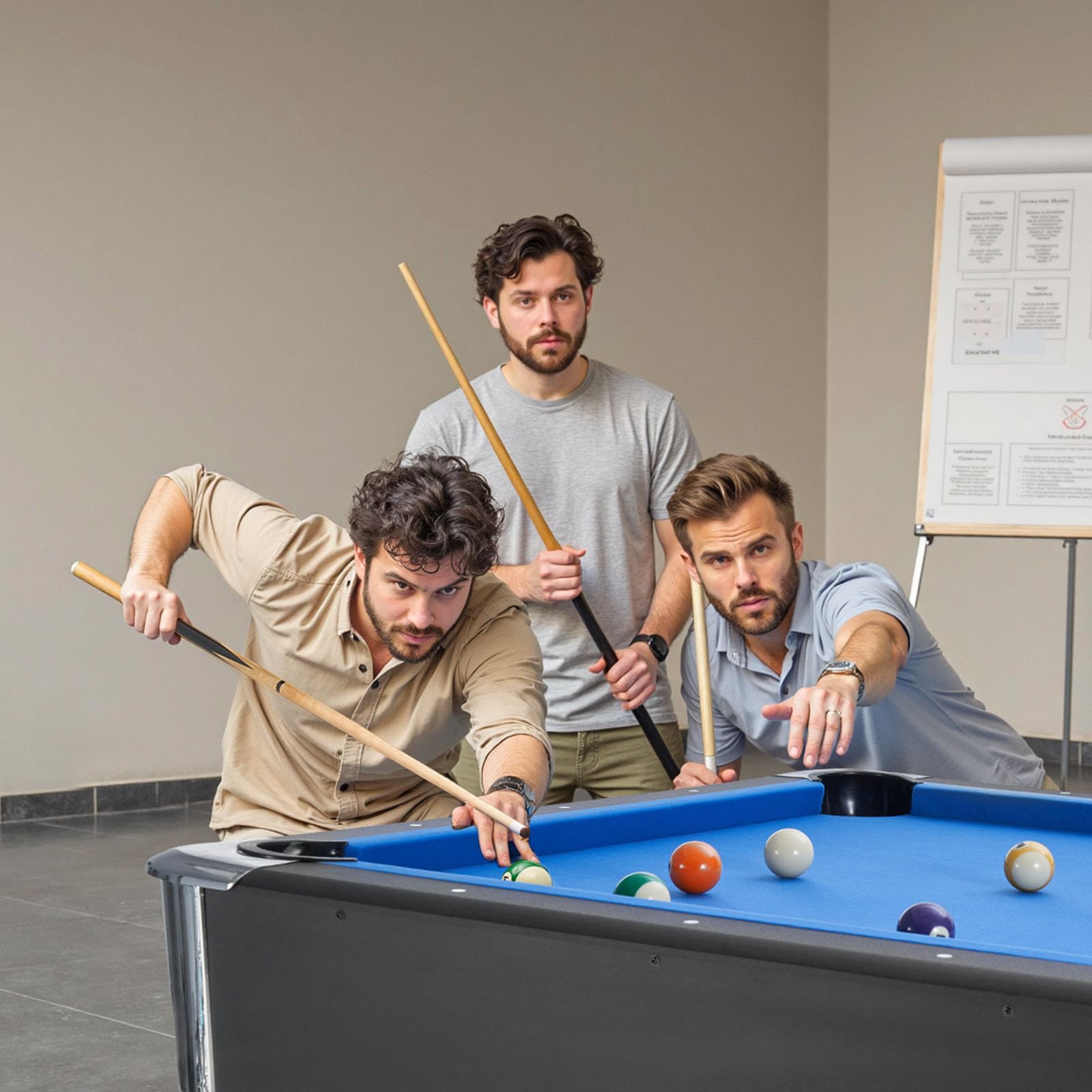 VEVOR Table de Billard 2135 mm, kit de Billard Portable, Pieds réglables, Ensemble d'accessoires complets avec Boule, Queue, Support, Craie et Pinceau, pour Domicile, Club, Noir avec Tissu Bleu