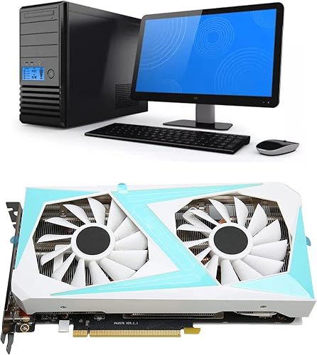 Miniatura 4 de Tarjeta gráfica para juegos DDR6 de rendimiento mejorado de 6 GB con ventilador de enfriamiento, reloj de memoria de 7000 MHz, interfaz de juego de