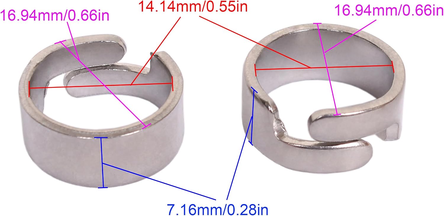 SouthMarine Boat Motor 6E5-24351-00 6E5-24351-01 6E5-24351-51 Band Clamps for Yamaha Outboard Engine Fuel Line Connector, 8mm/5/16inch, 2pcs