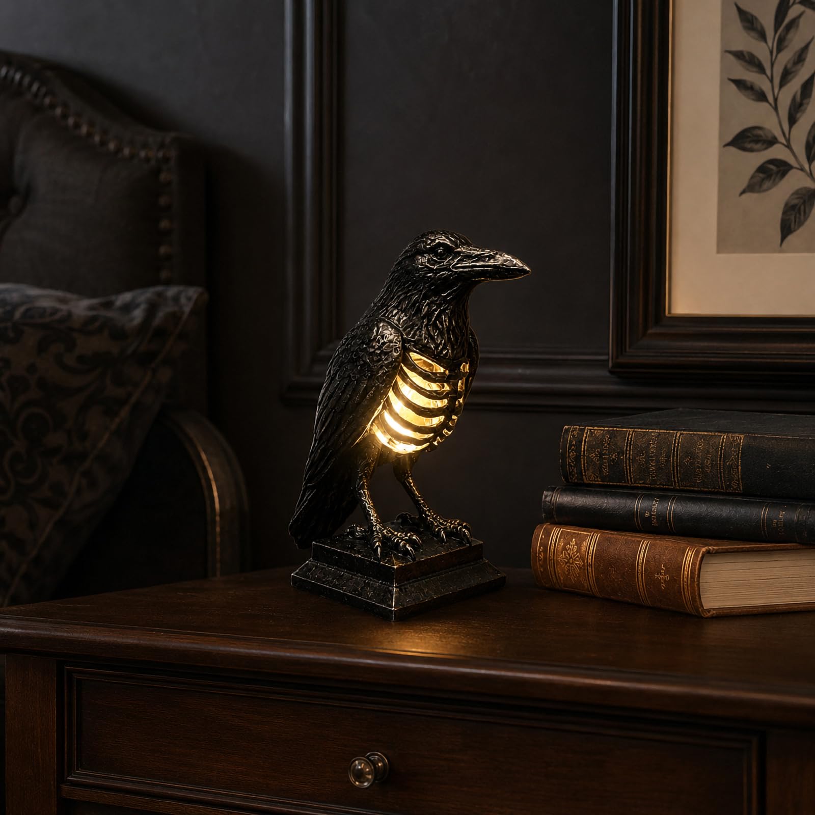 Lampe décorative en forme de corbeau, USB model