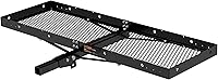 CURT 18109 Folding Tray Hitch Cargo Carrier 60x20 Inch 500 lb Capacity Black Steel 2" Shank