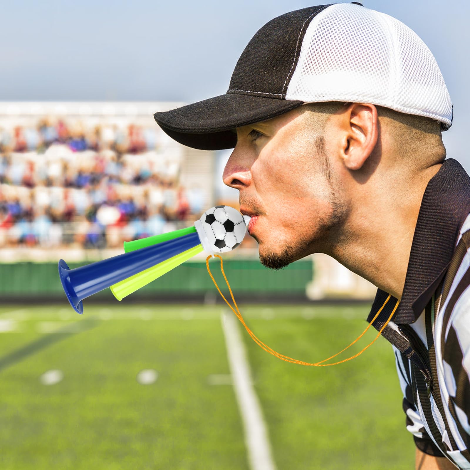 Trompette de Football 3 Pièces Corne Klaxon Plastique Enfants Fête 13cm