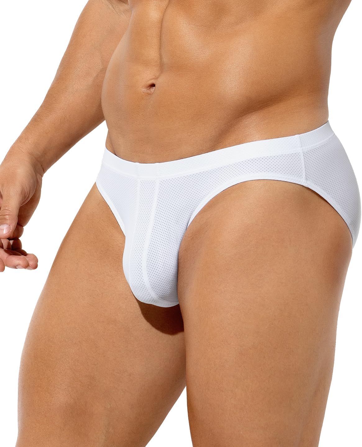 Arjen Kroos Mens Briefs Sexy Mesh Underwear Briefs Breathable Low Rise Underpants