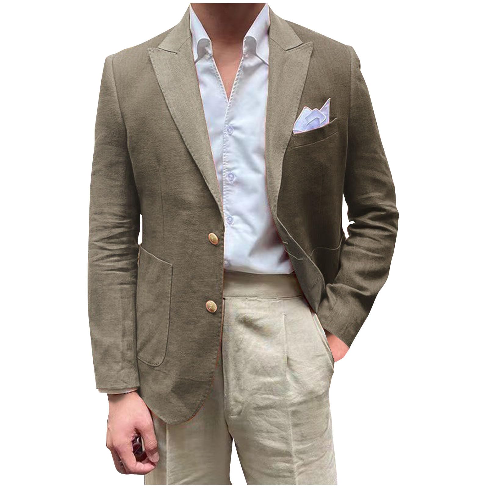 Blazer casual para hombre, chaquetas formales de negocios, chaquetas de traje de ajuste clásico, chaquetas de traje de color sólido, chaqueta formal de primera calidad, chaquetas de traje de