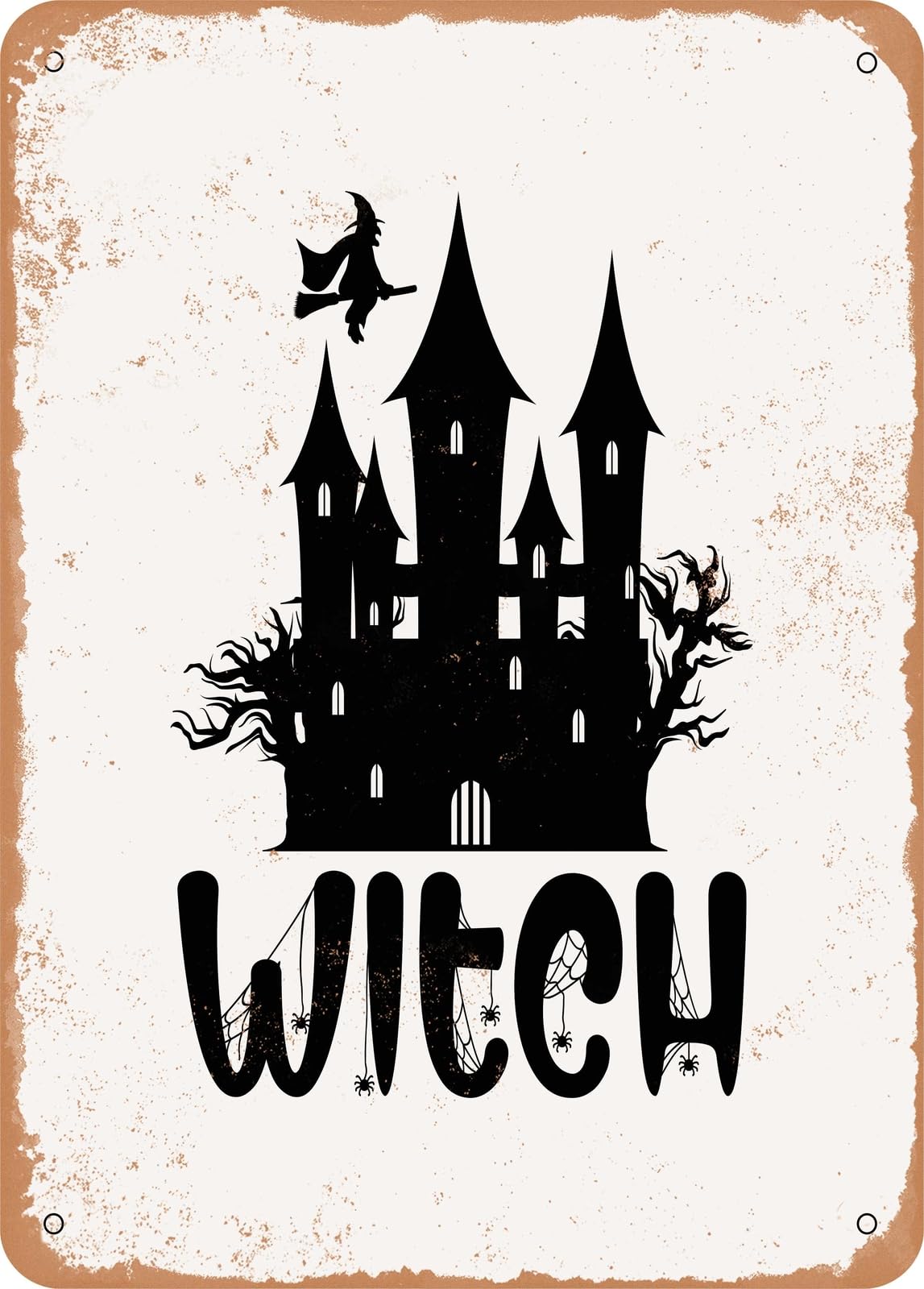 Metal Sign - Witch - 2 - Vintage Rusty Look home decor