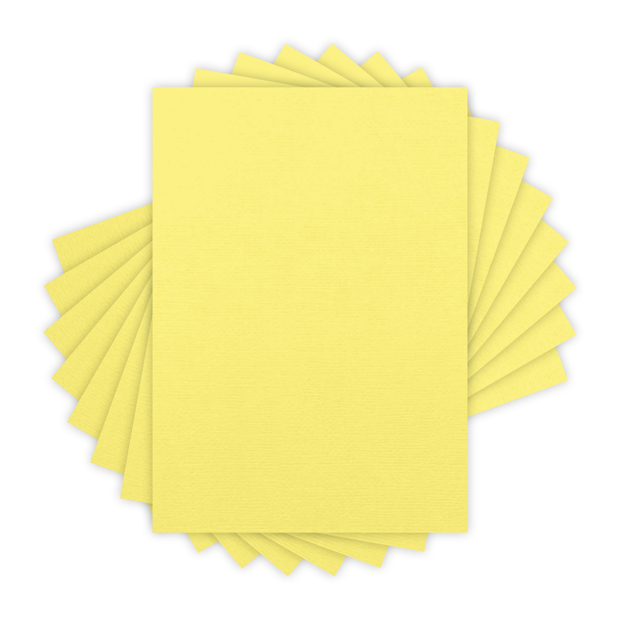 1. Craft Perfect Classic Cardstock - Buttermilk Yellow - A4 Size - 216gsm Weave Textured Paper - Pack of 200 Sheets