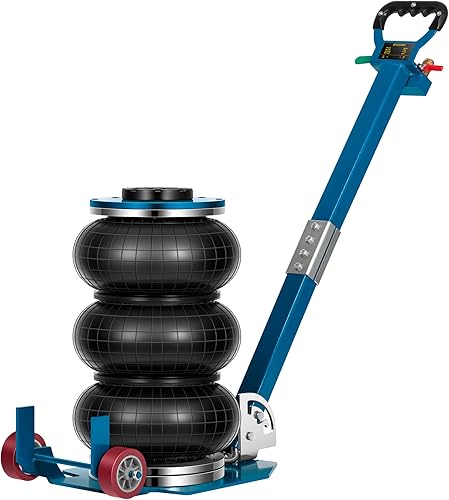 SPECSTAR Gato de bolsa de aire de 3 toneladas con ruedas, gato neumático para automóvil de 6600 libras con mango largo ajustable, rango de elevación