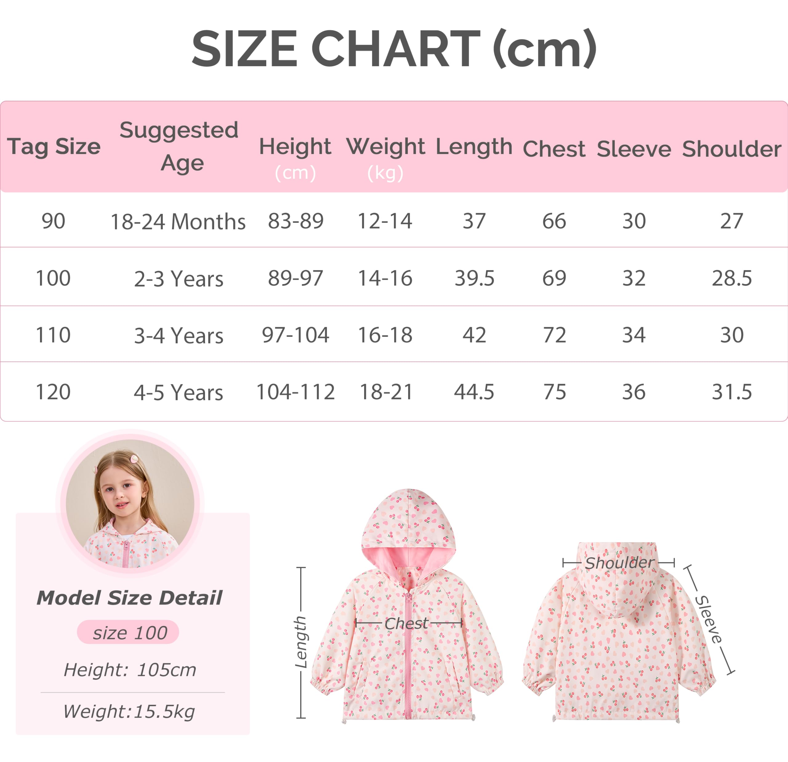 Miipat Veste à Capuche pour Filles Coupe-Vent Manteau de Léger Lâche Blousons Fille avec Poche Manches Longues Enfant Vêtements pour Fille