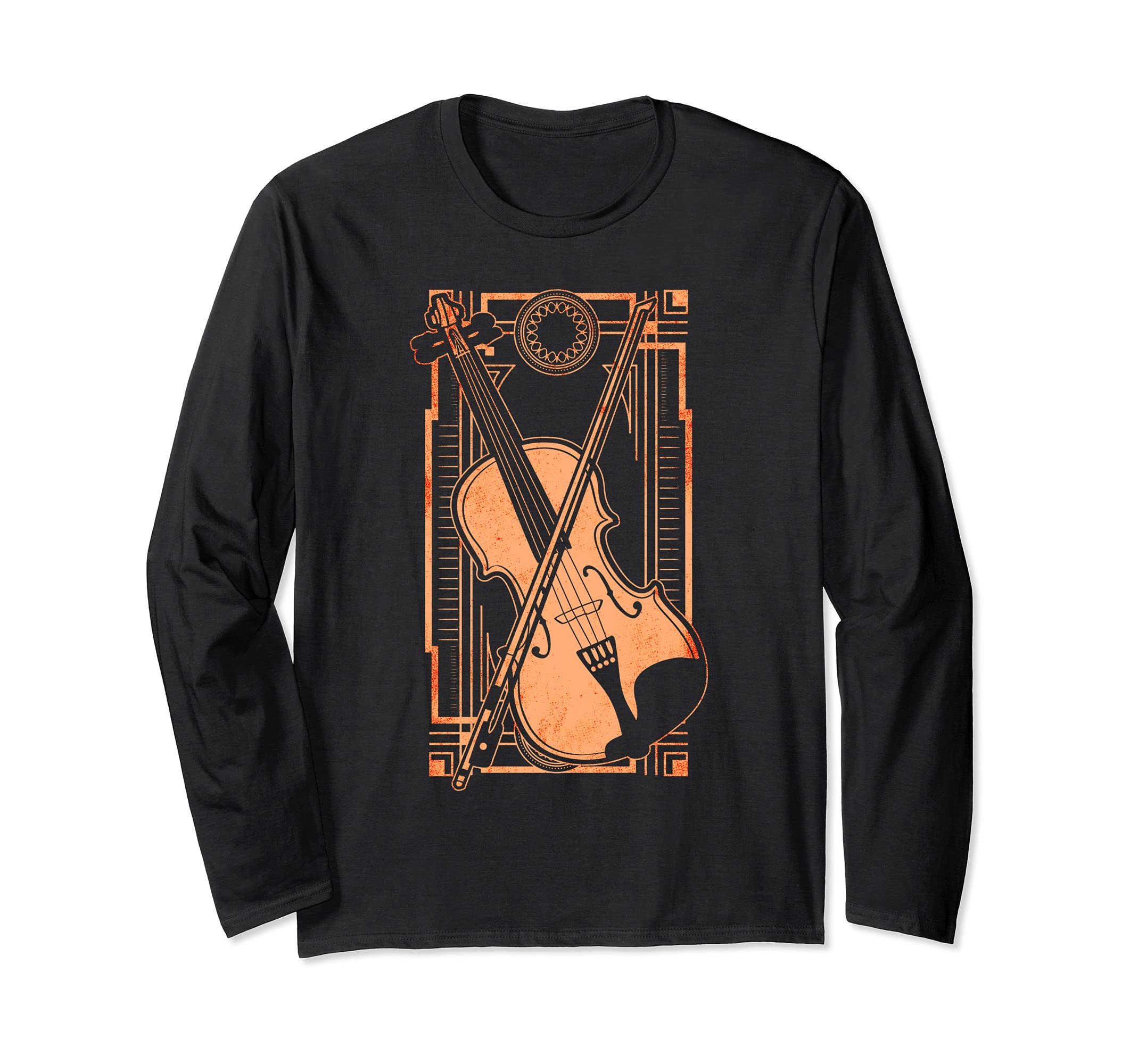 Violinist Violin Player Long Sleeve T-Shirt, Black
