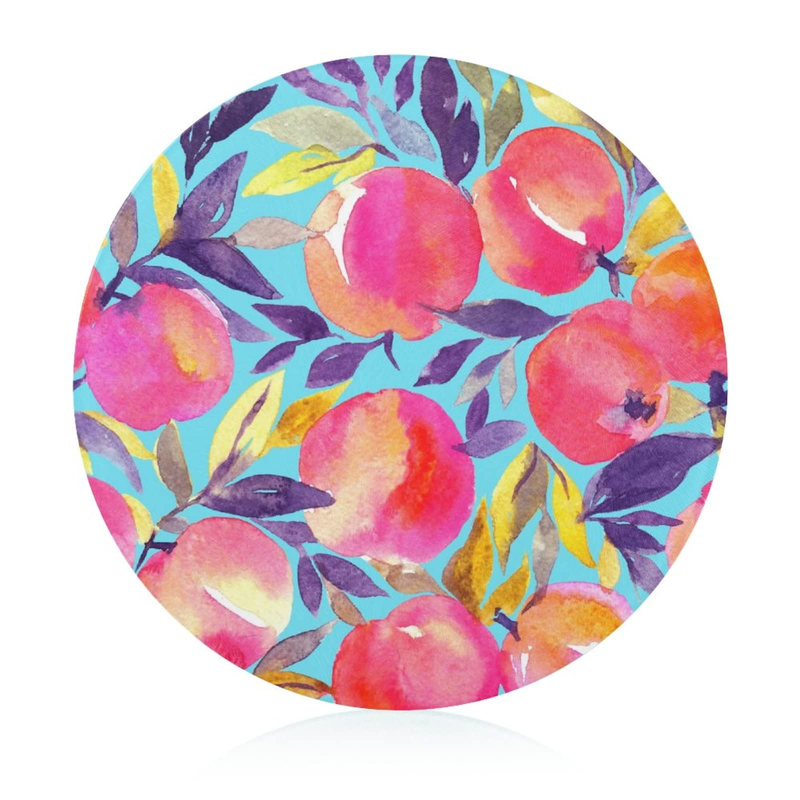 Planche à découper en verre trempé haut de gamme finition rose pêche éclatante pour comptoir