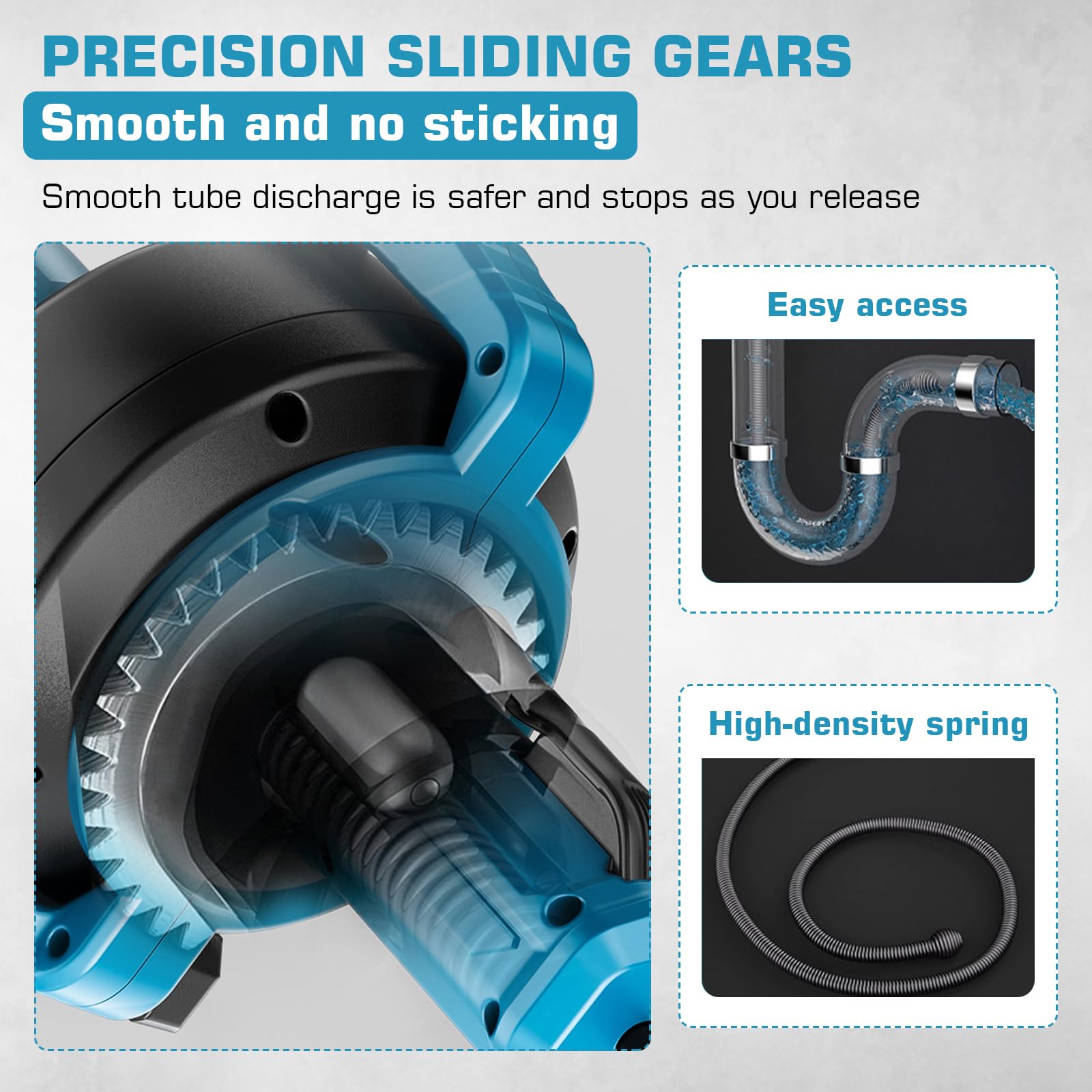 Furet Déboucheur de Canalisations, Furet Flectrique Compatible avec Makita 18 V Batterie, Arbre Flexible de 9mm 7,6m Tarière de Vidange Adapté au Diamètre du Tuyau de 16-85mm Tuyaux de Dragage