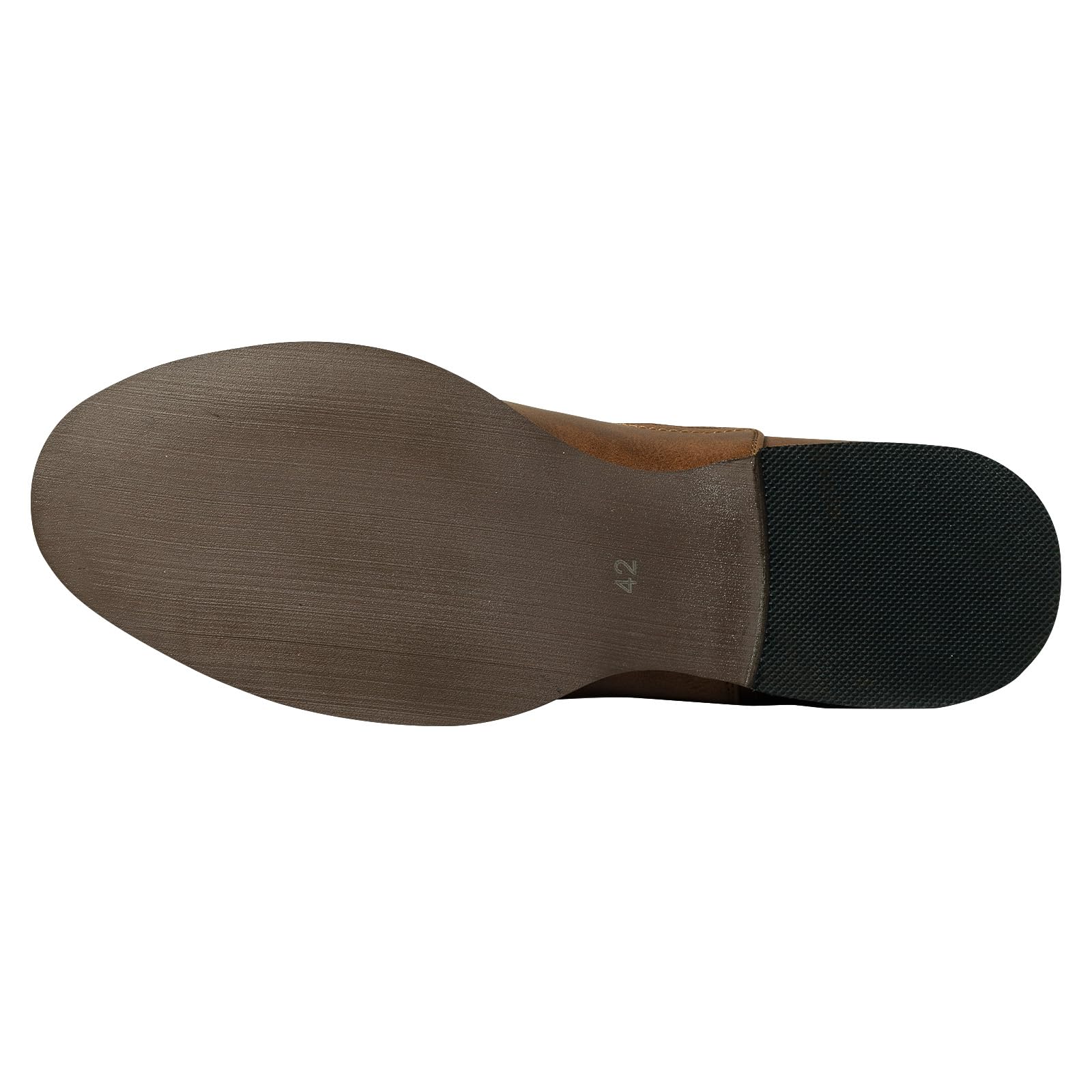 J's.o.l.e Stivali Chelsea da uomo alla caviglia stivali da cowboy per uomo Western punta rotonda slip on casual stivali da lavoro marrone