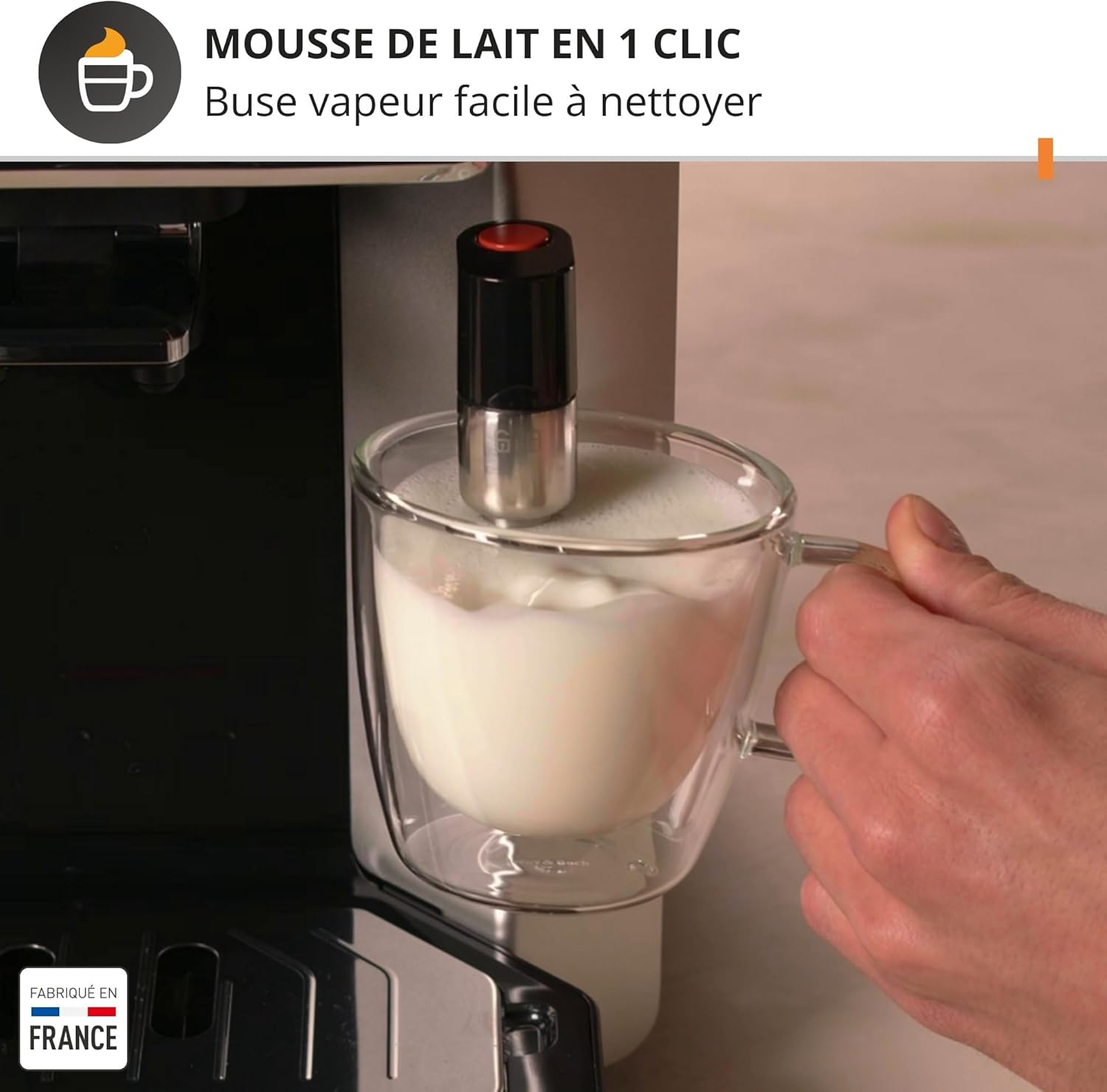 Krups Sensation C50 milk foam in 1 click