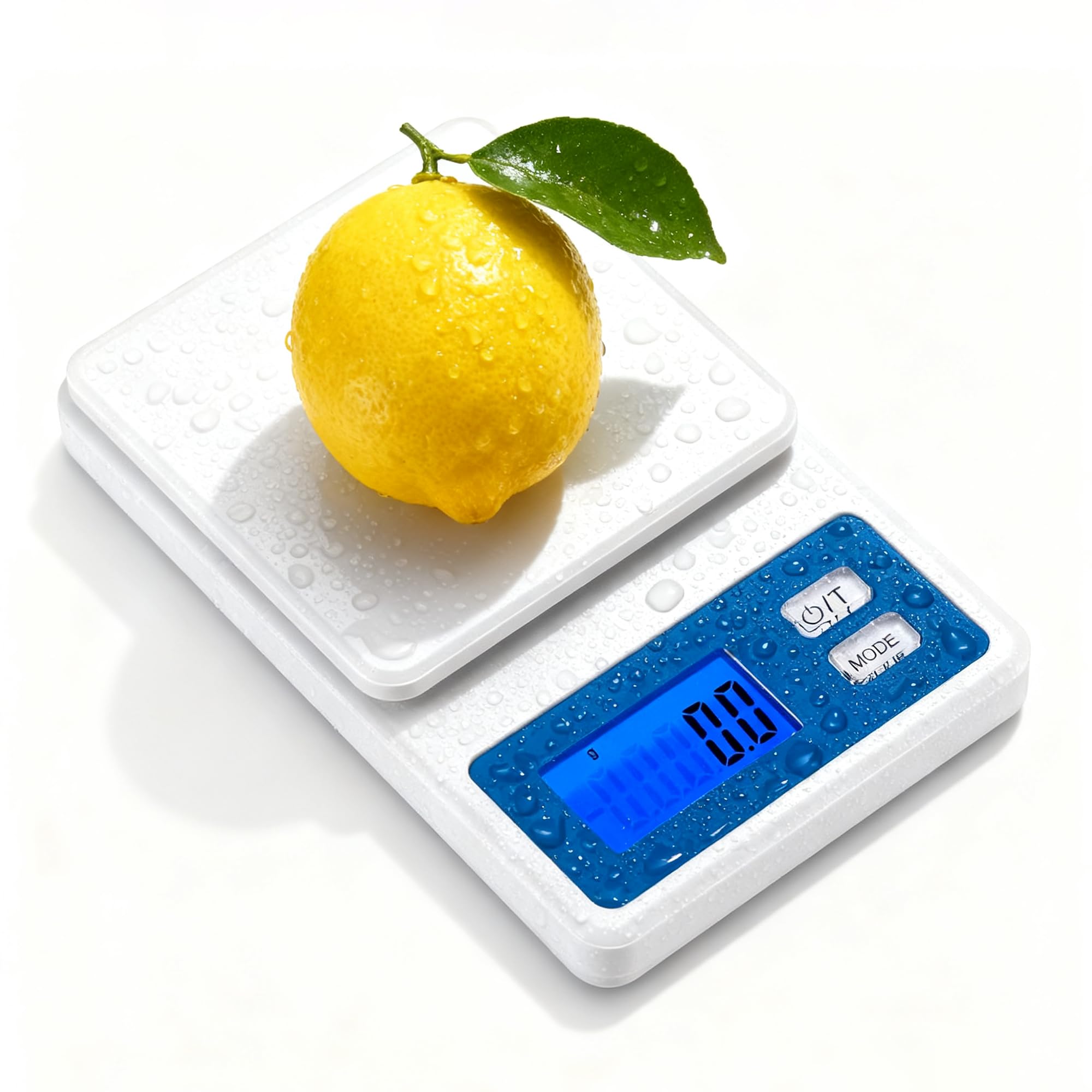 UNIWEIGH デジタルスケール 最大2kg 最小0.1g表示 コンパクトで軽量 スケール 0.1g単位 計量器 はかり キッチン はかり 電子はかり 風袋引き 軽量 薄い 精密計量 便利な収納（ホワイト）