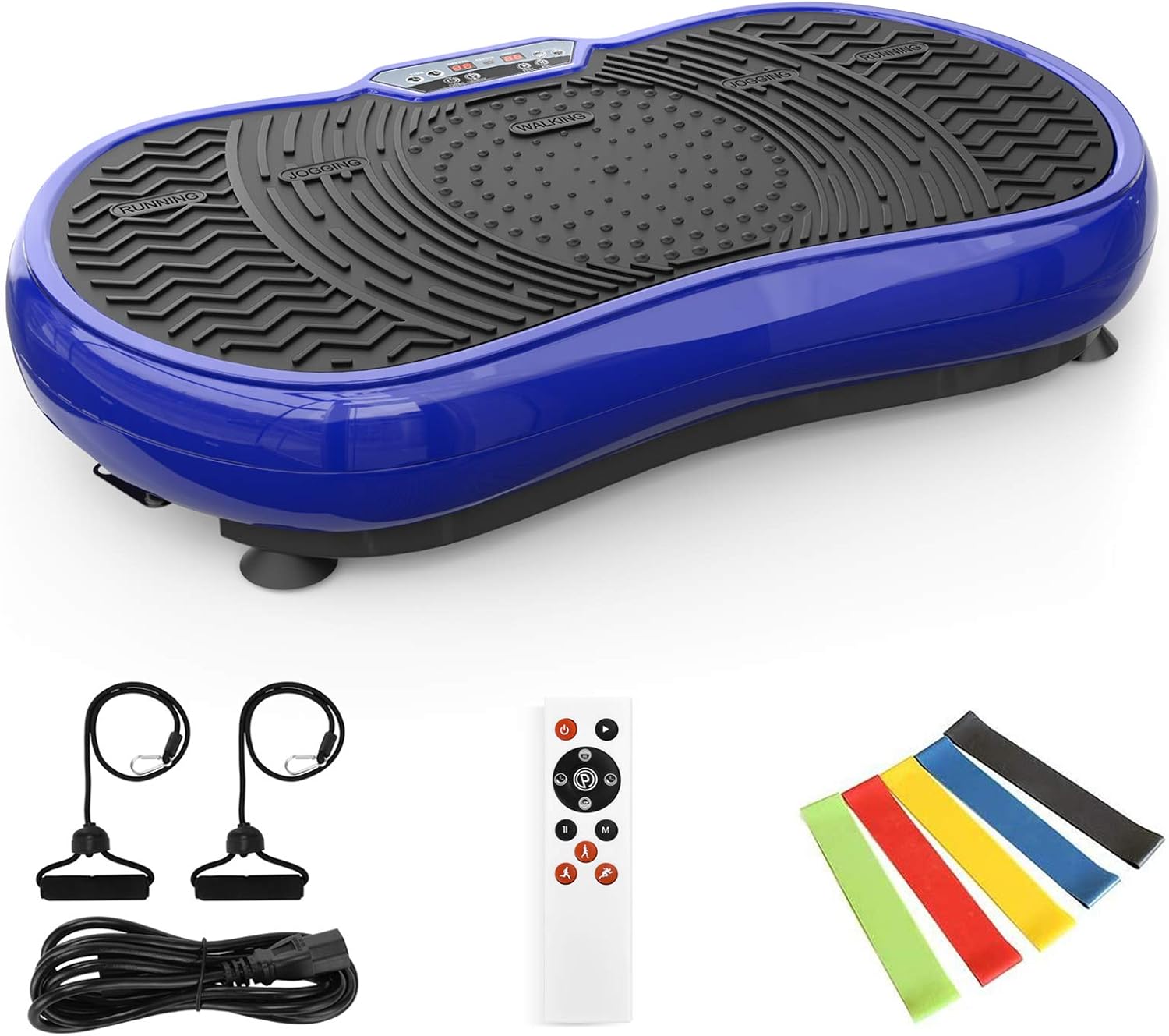 TECHMOO Fitness Vibration Power Plate Platform Whole Body Workout Exercise Machine Home Exercise Equipment Remote Control & Bands for Home Fitness Losing Weight Max User Weight 320lbs