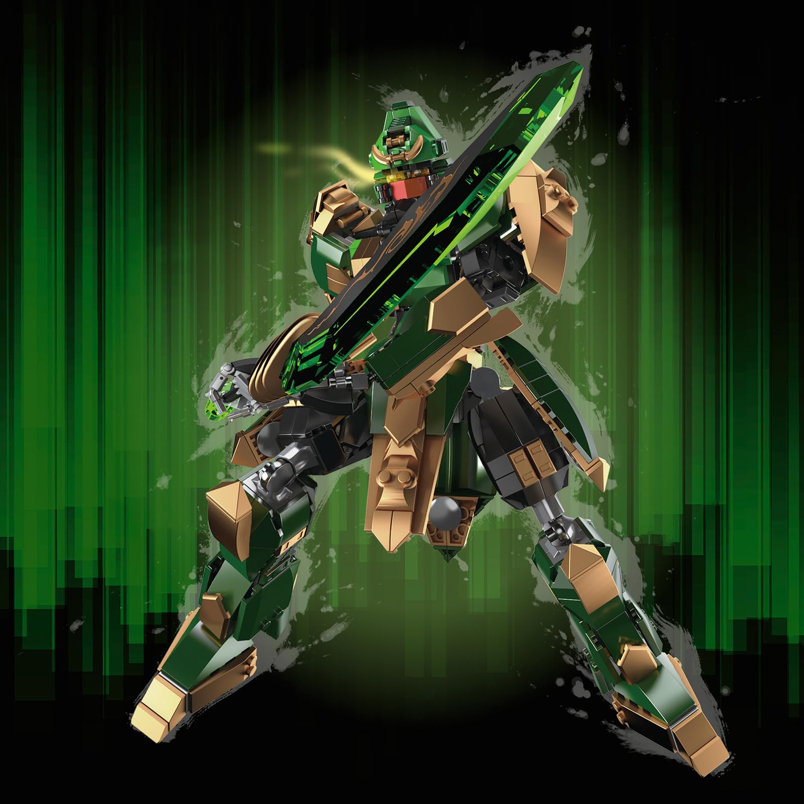 JMBricklayer Mecha 70125 Robot Guan Yu Da Costruzione - 744 Pezzi, Modello Da Collezione Per Adulti E Bambini 8+ Anni - 5