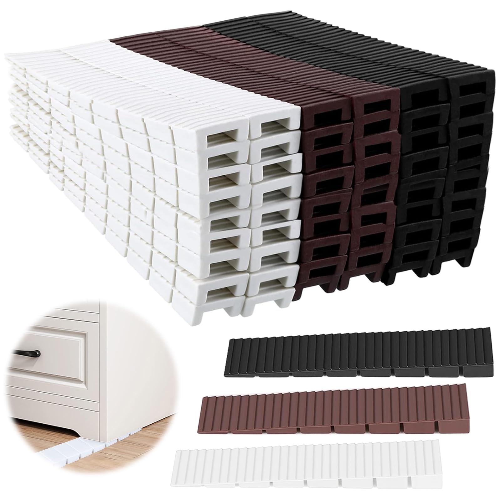 XTUDOU® 60 STK MöBelkeile, Kunststoffkeile, Unterlegkeile MöBel, Integrierten Sollbruchstellen, MöBel Nivellierunterlagen für Heimwerker und ArbeitspläTze