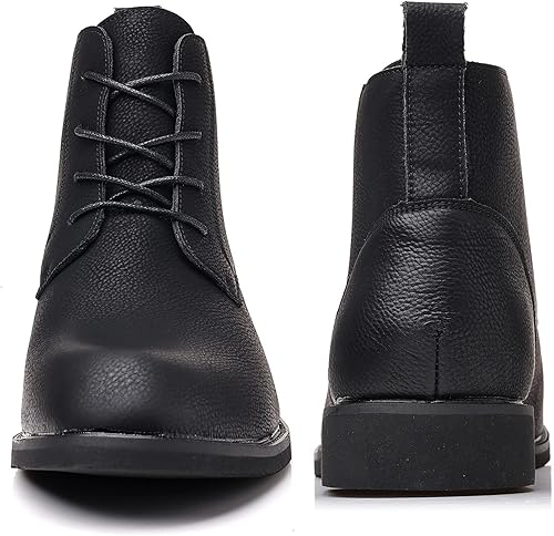Miniatura 4 de DADAWEN Botas de vestir clásicas de gamuza para hombre con cordones Oxfords Chukka para hombre