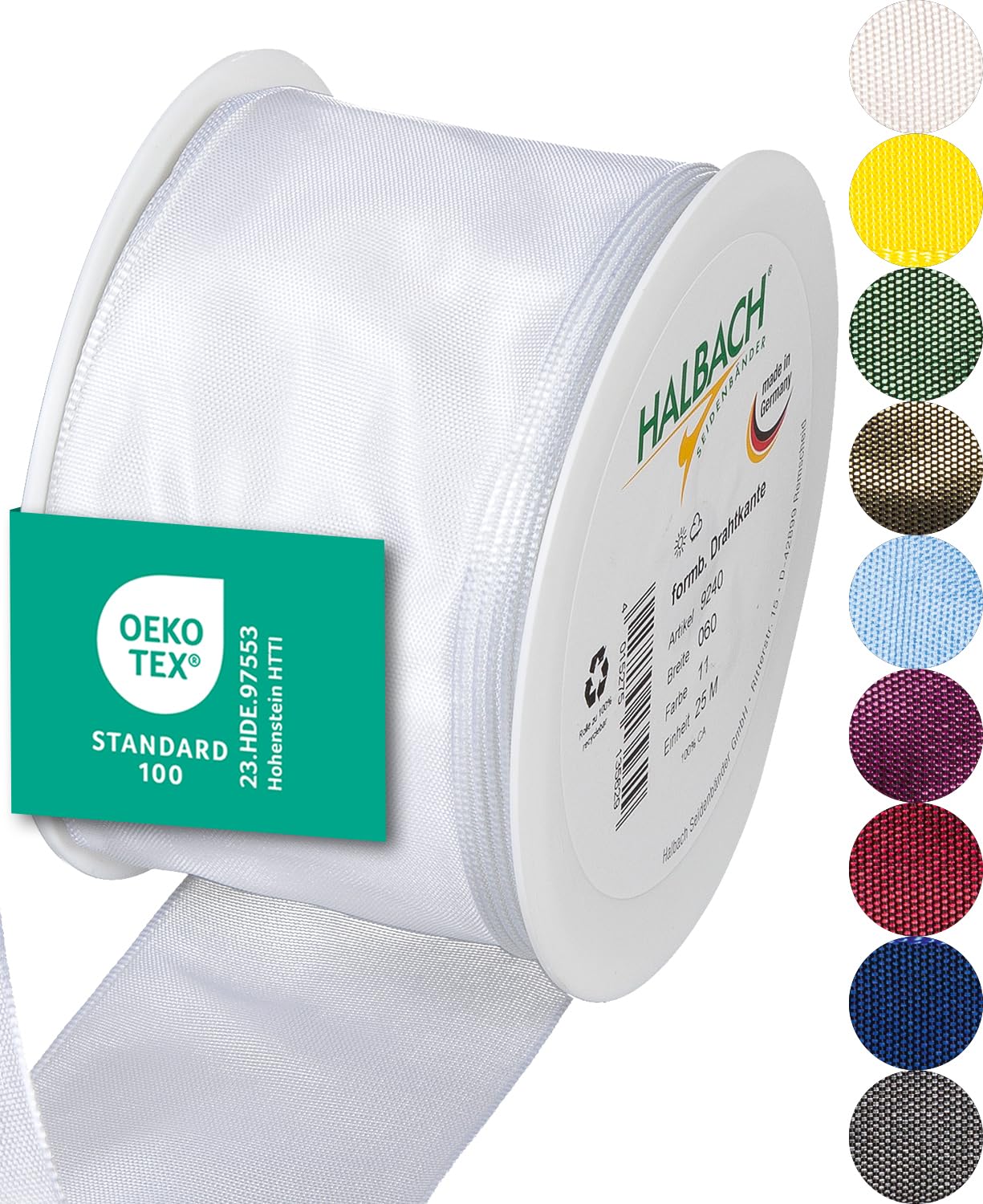 Halbach Nastro Dorato Con Filo Metallico – Prodotto In Germania, 100 Mm X 25 M, Elegante Per Regali E Matrimoni
