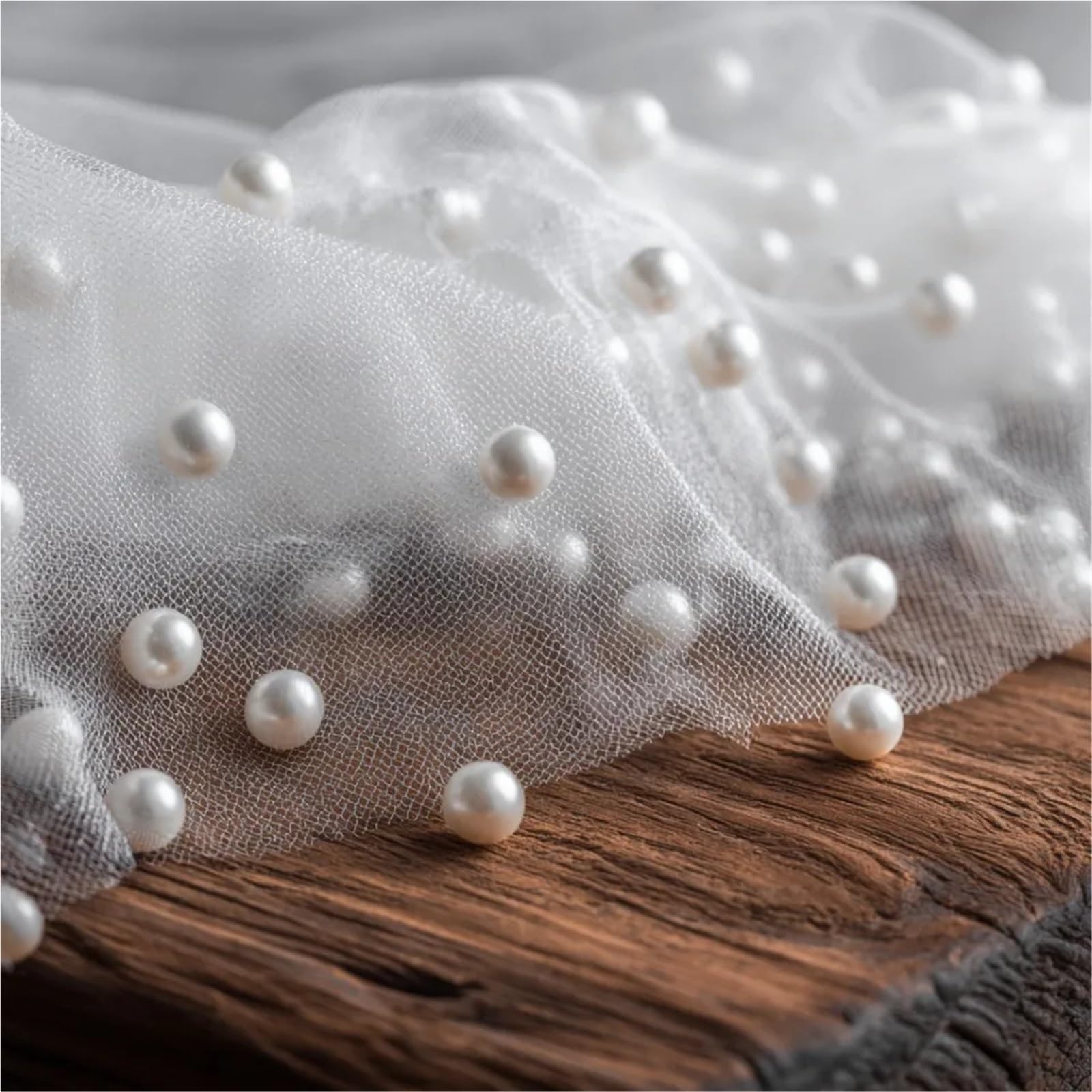 118 inch White Pearl Tulle Table Runner Suitable For Bridal Parties Dessert Decorations Valentine's Day