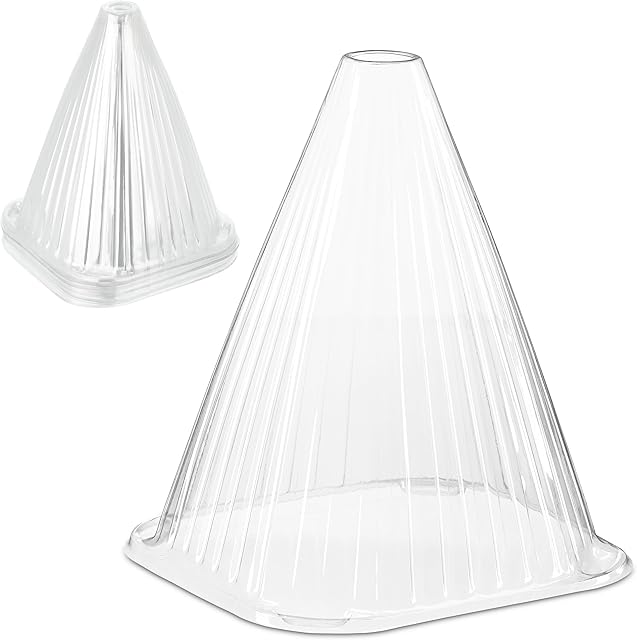 Relaxdays Relaxdays Pflanzenhut, 10er Set, Schneckenschutz, Frostschutz, HxBxT: 22 x 19 x 19 cm, Pflanzhut Kunststoff, transparent — Pflanzenschutz