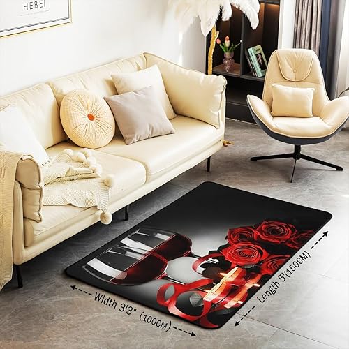 Miniatura 66 de Erosebridal Alfombra gamepad de 3 x 5 pies, diseño musical, color negro y gris con auriculares para niños Multicolor 44,Multi 04,Multi 08,Multi