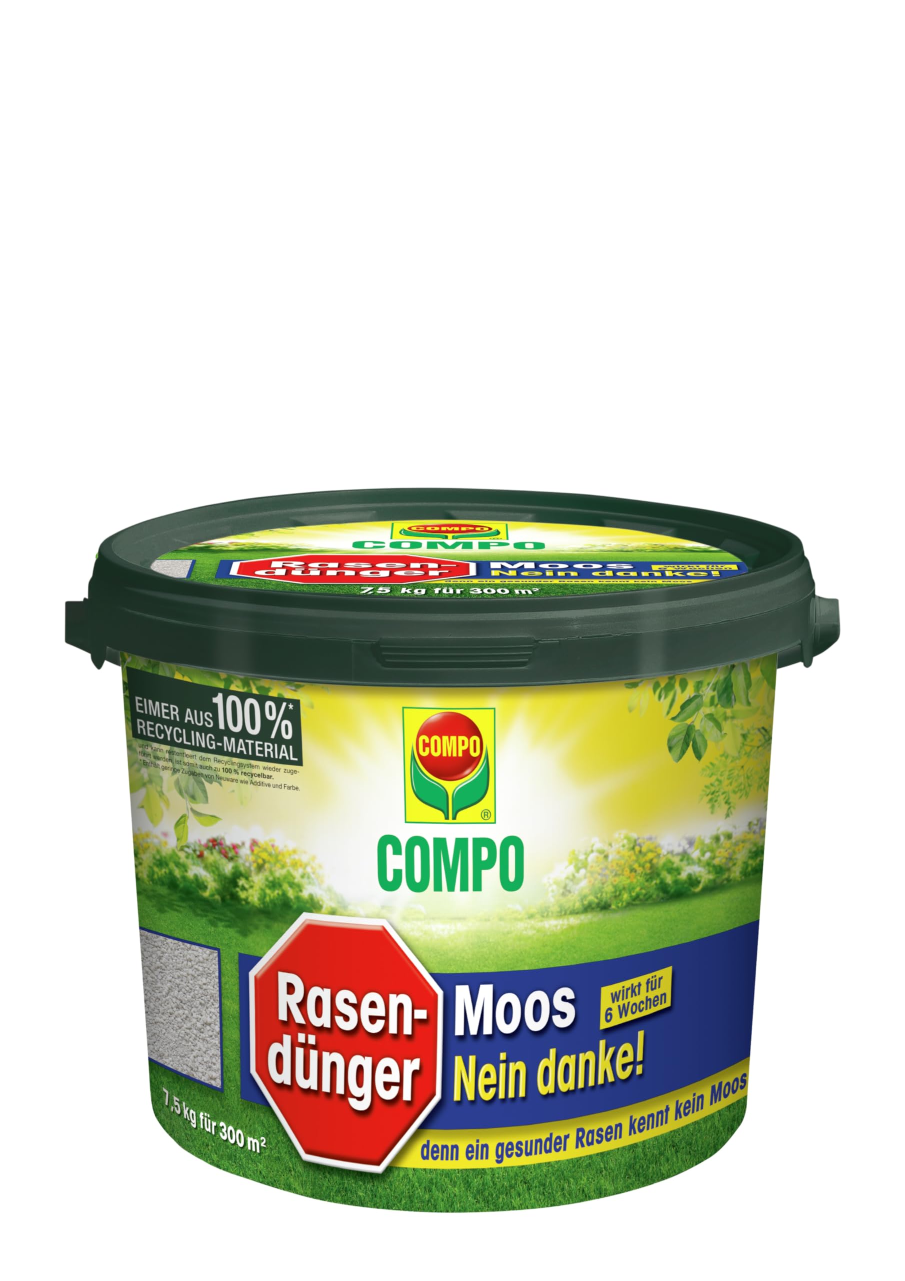 Compo floranid Engrais à Gazon avec Mousse - Non Merci | 7,5 kg pour 300m ²