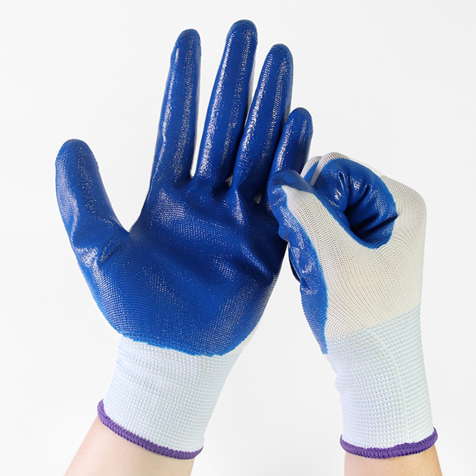 36 pares de guantes protectores de uso general con, Blue