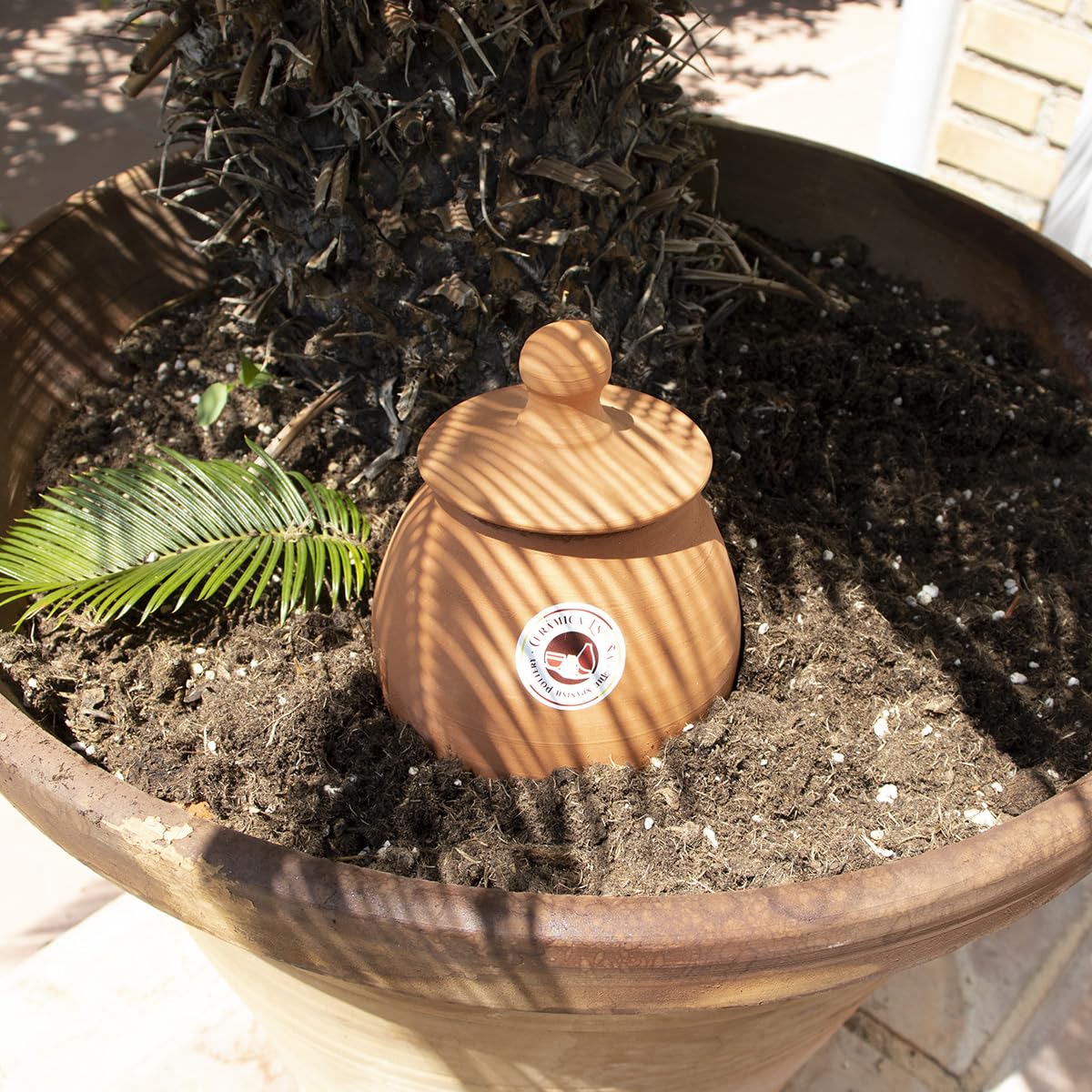 CERÁMICA ESPAÑA | Distributeur d'eau | Système d'irrigation | Arrosage automatique | Arrosage par compte-gouttes | Pack x3 Modèle J02 | 750 ml | Eco | 100% fait main | 12x12x28 cm