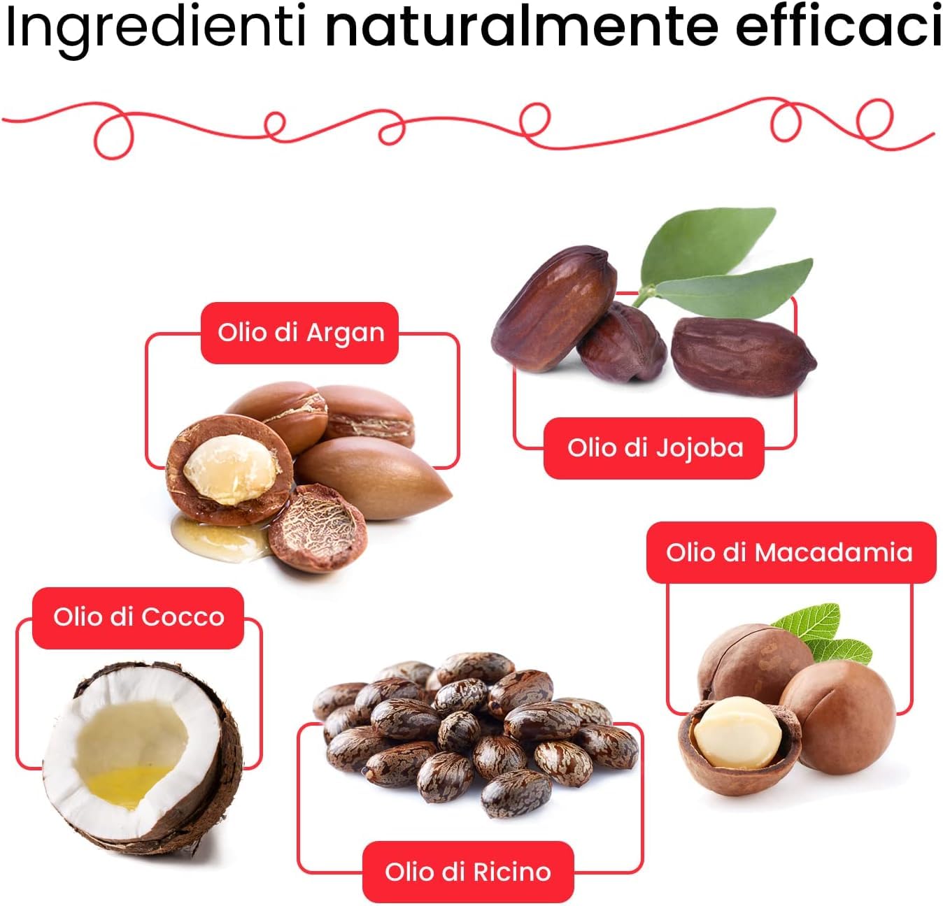 I Love Riccio Kit Mini Size per Capelli Ricci e Mossi, Include uno Shampoo, una Maschera e una Crema di Styling, con Olio di Ricino, di Cocco e di Argan, per Capelli Ricci di Texture Medio-Grossa