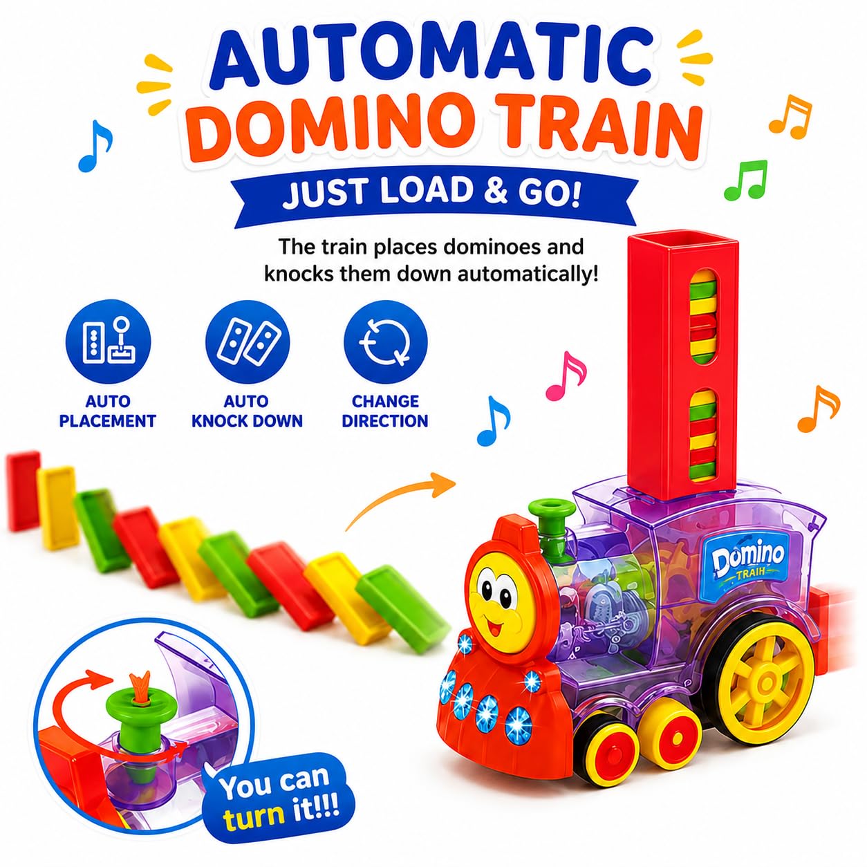Reva Selects Domino Train Set - Kids Building Toy -3 Reva Selects Domino Train Set - Kids Building Toy -3